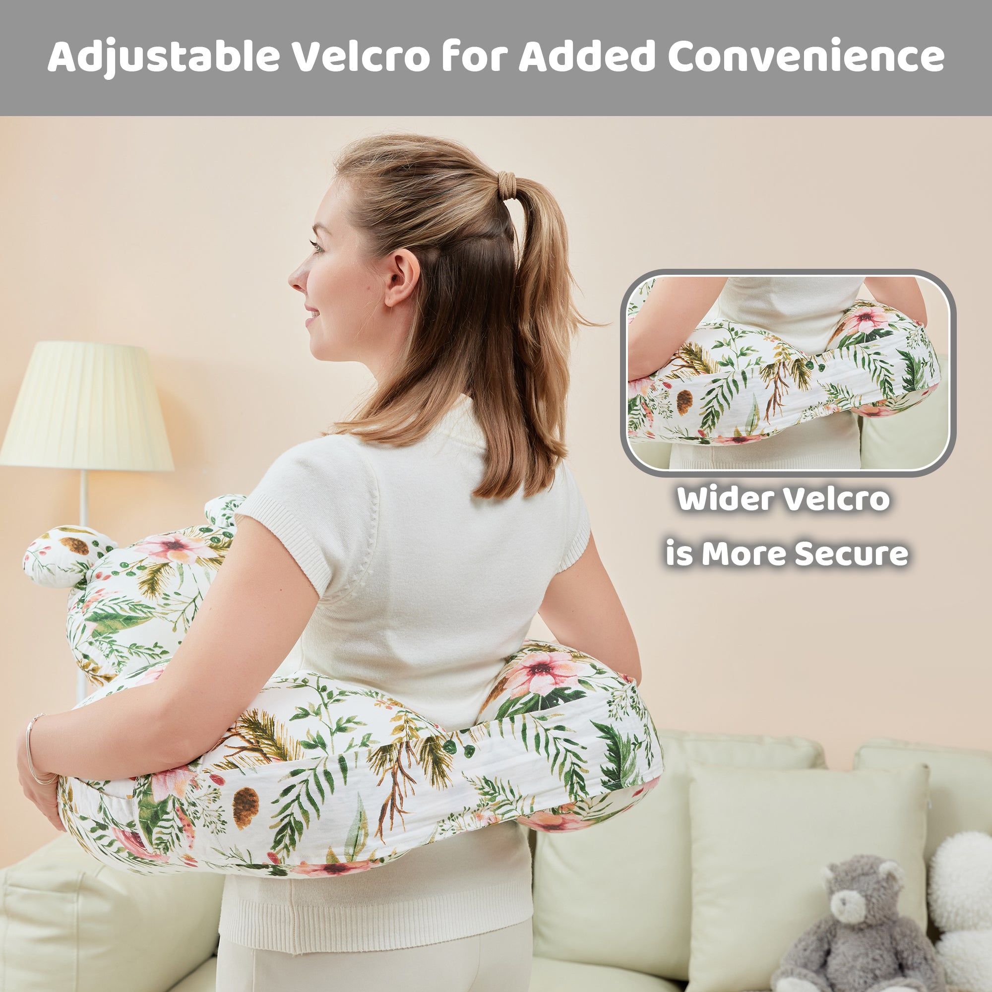 Rose Nursing Pillow for Breastfeeding for Mom Support