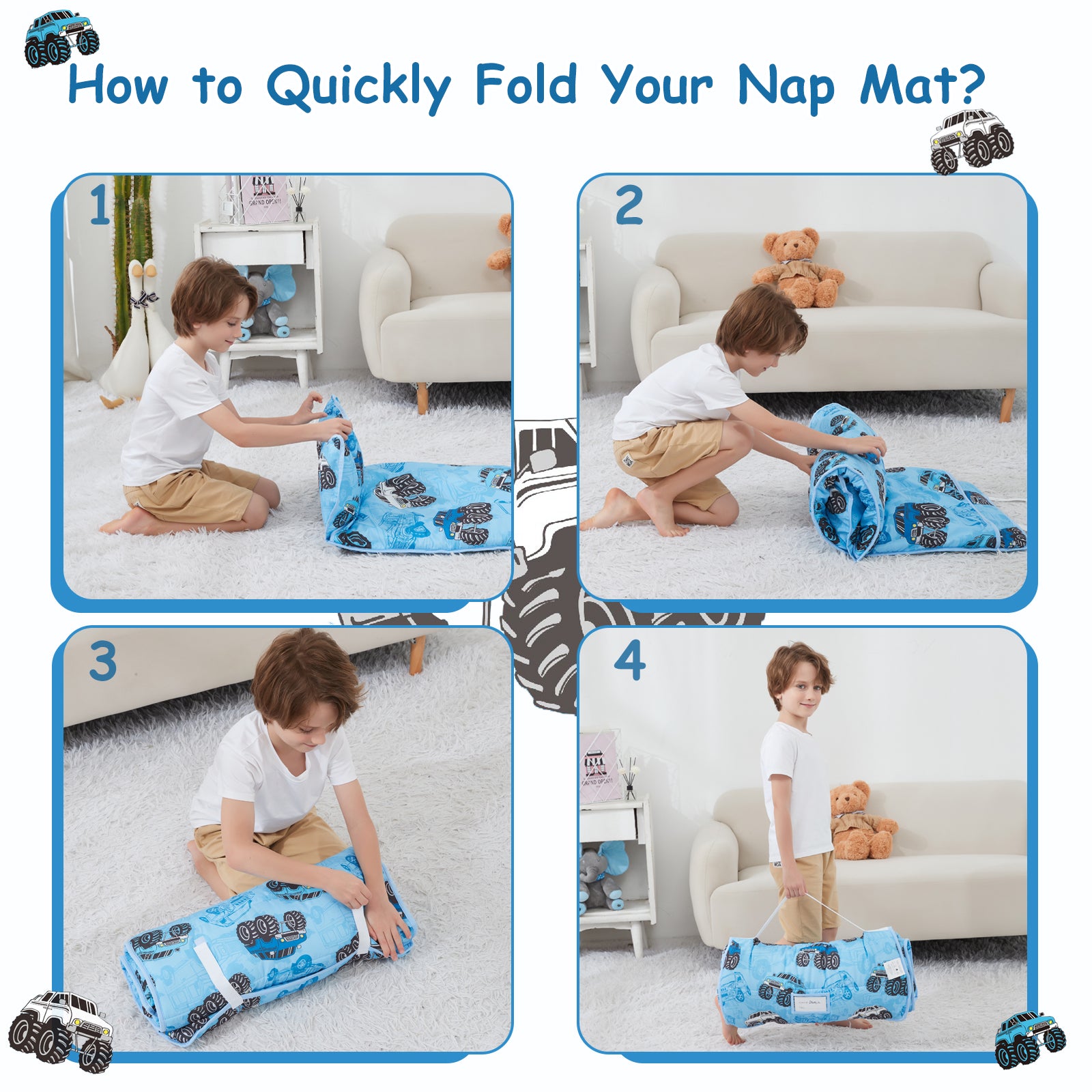 Cozy Comfort Nap Mat - Jeep