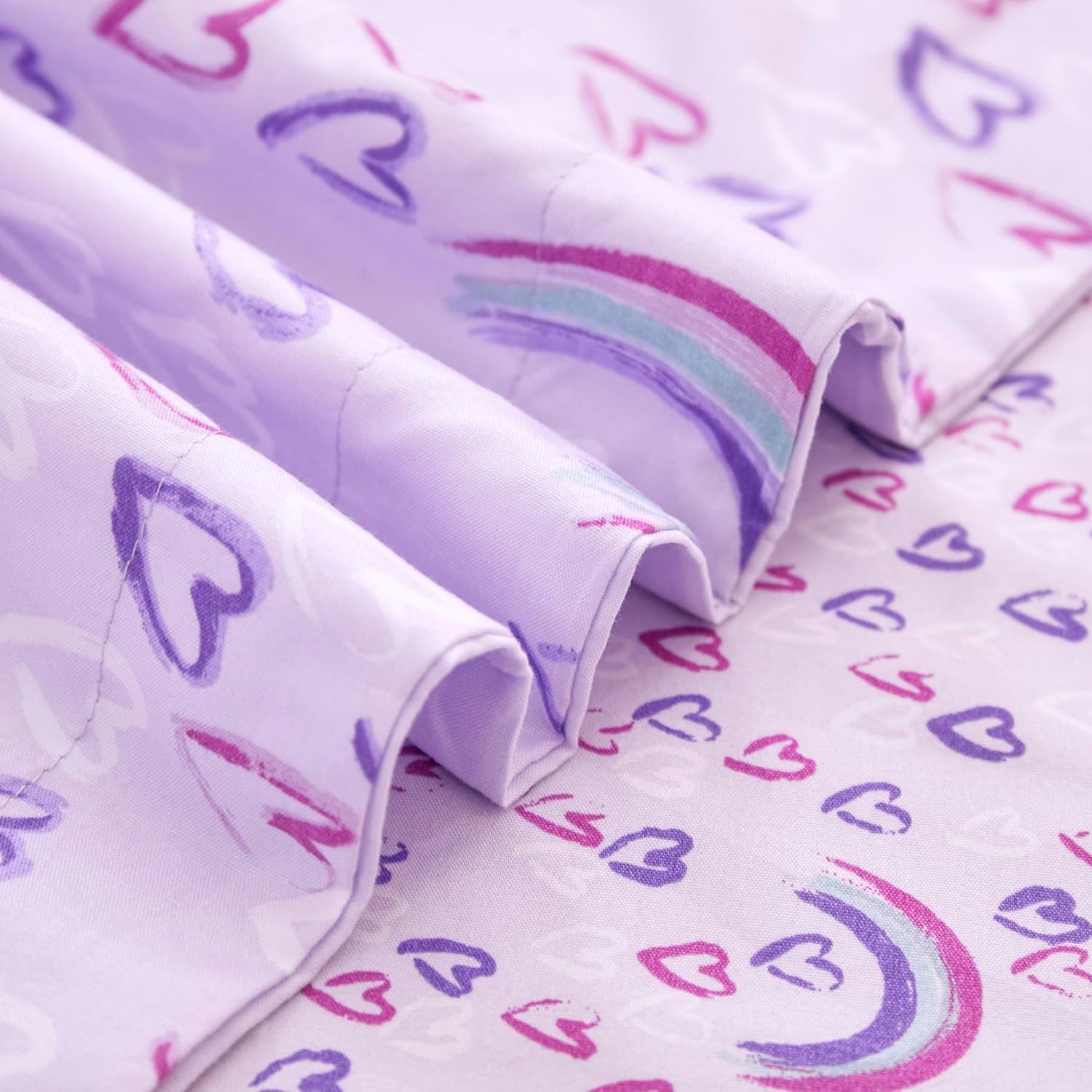 Purple Rainbow Bedding Sets for Kids– 6 or 8 Piece Options