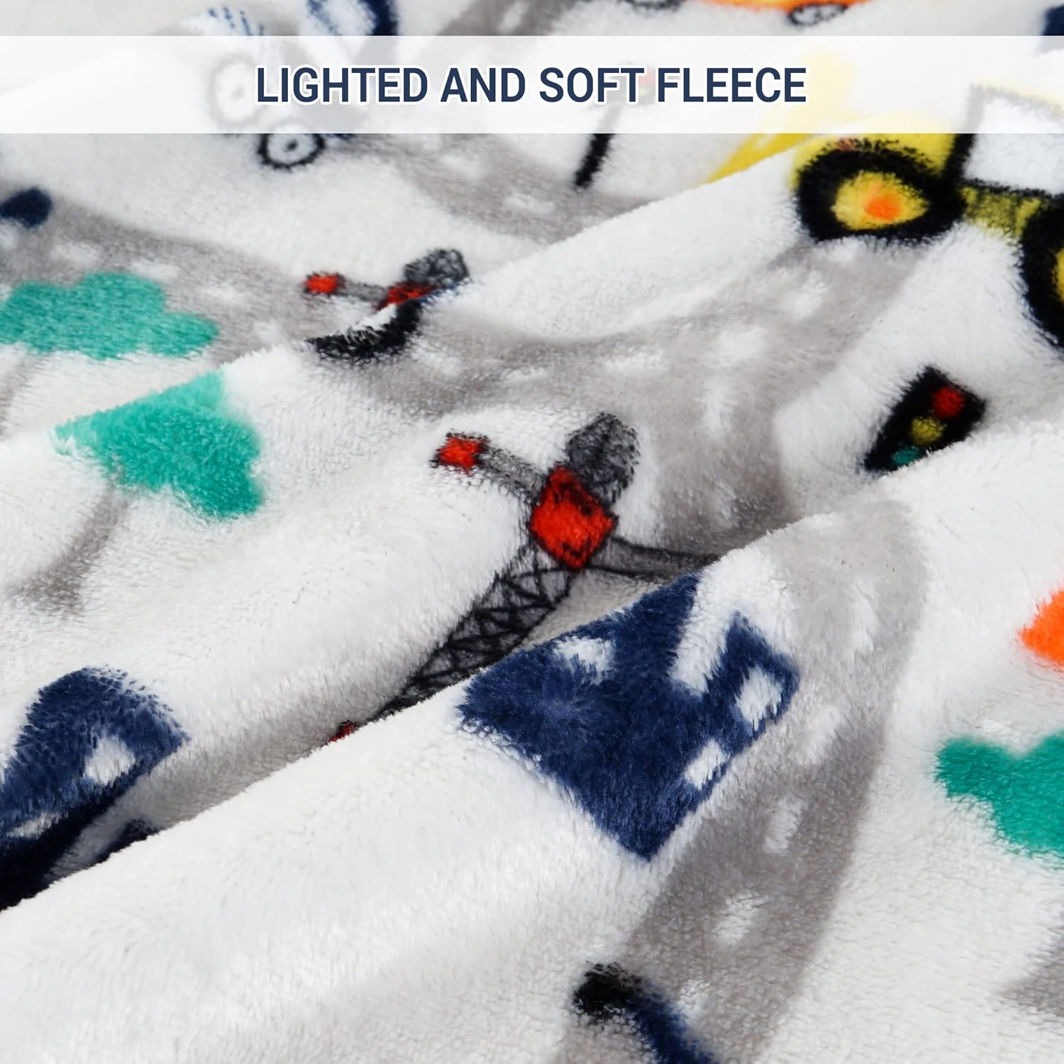 Gray Truck Kids Throw Blanket for Boys and Girls Soft Cozy Flannel