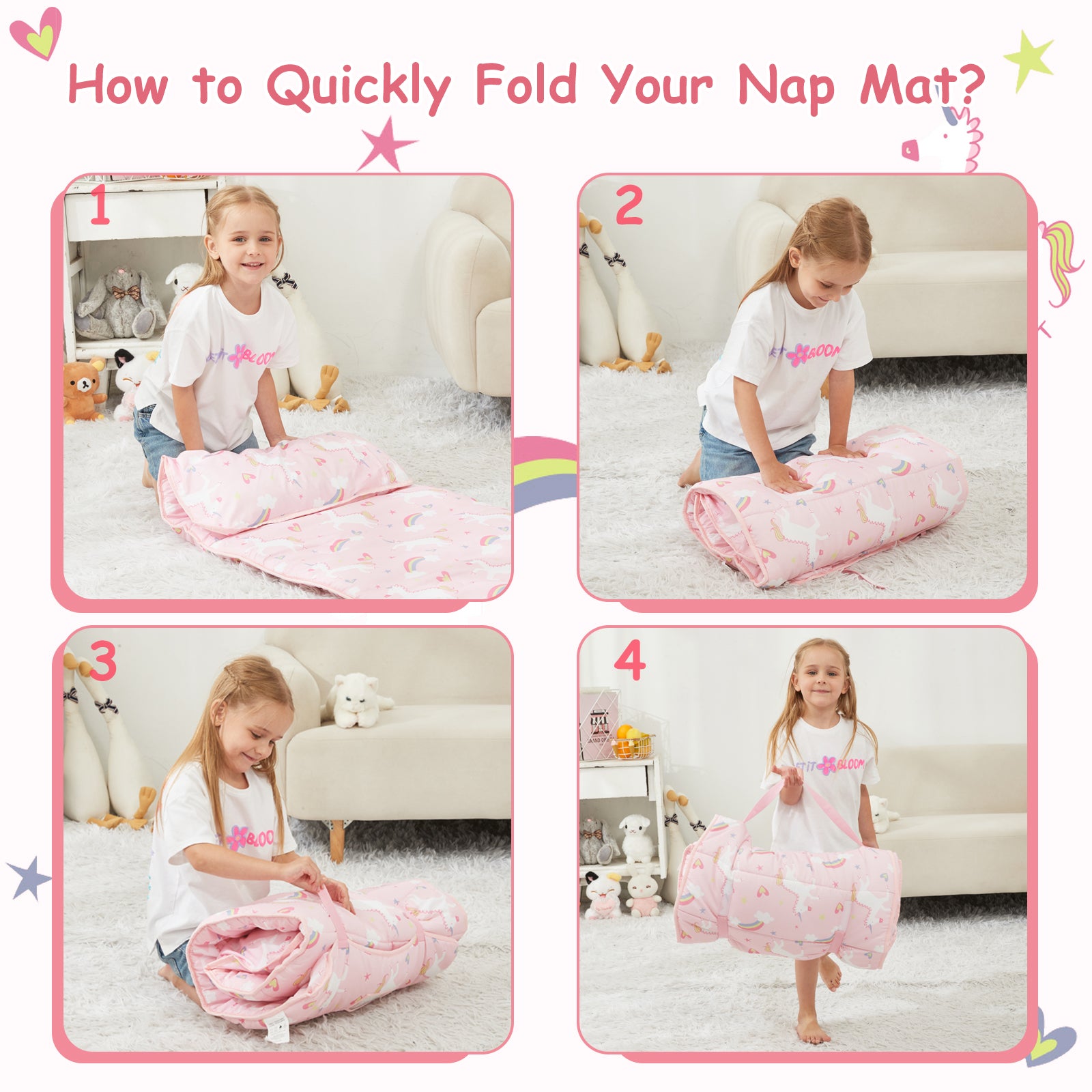 Cozy Comfort Nap Mat - Unicorn
