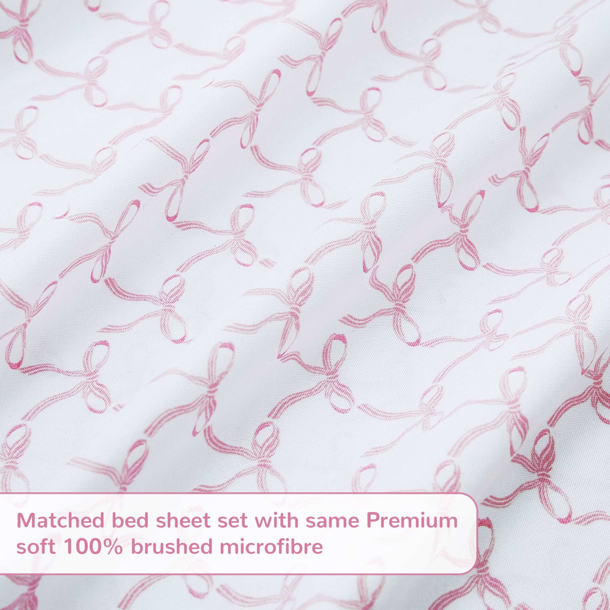 Bow Pop Playtime 3/4 PCs TWIN/Full Bed Sheet