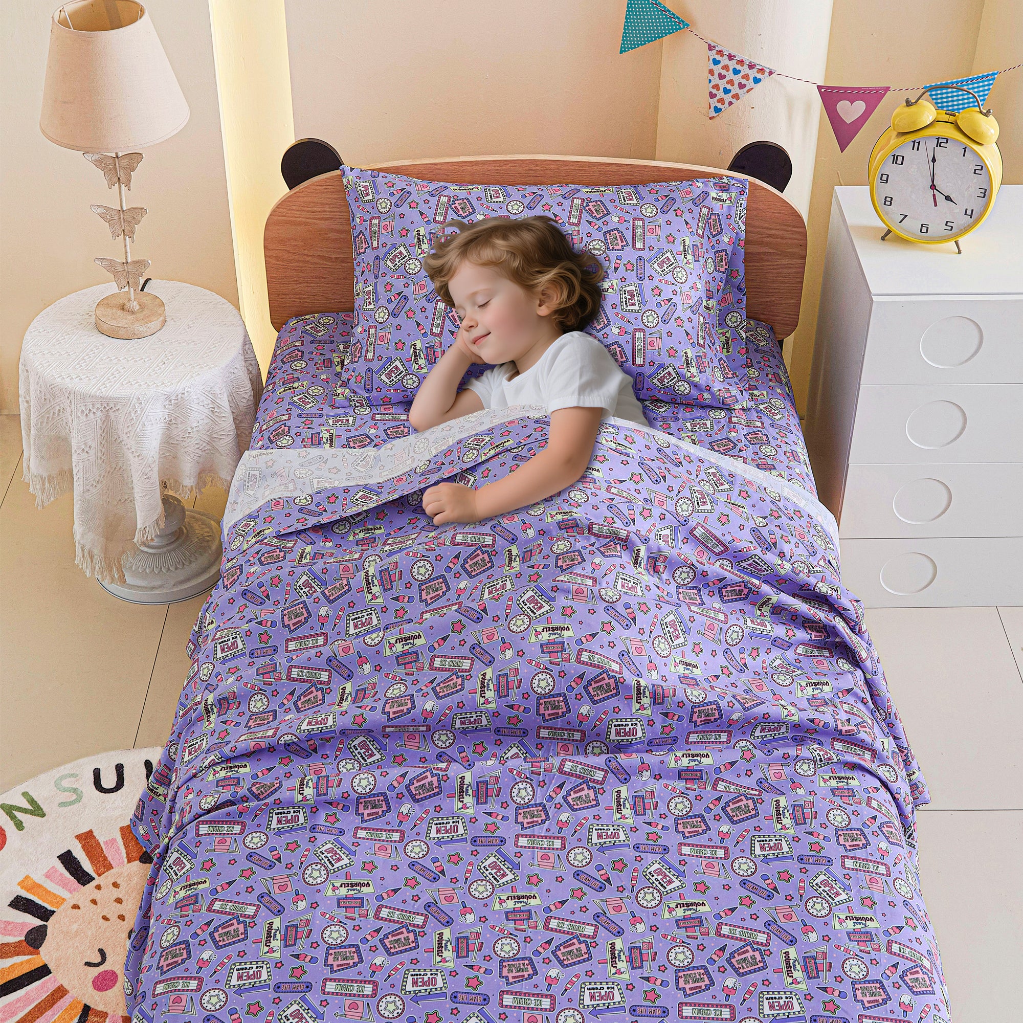 Cool Girl Kids Bed Sheet Set