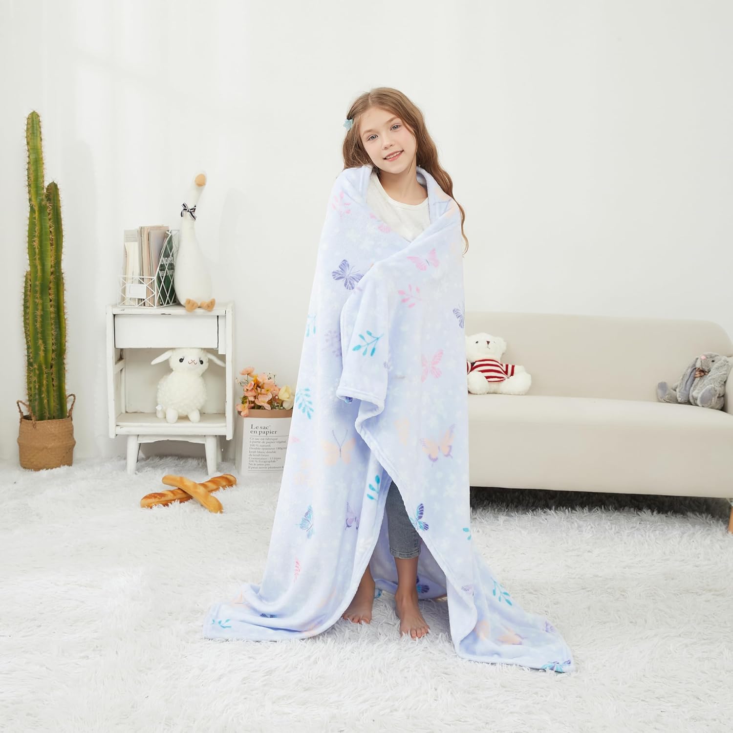 Magic Butterfly Kids Throw Blanket