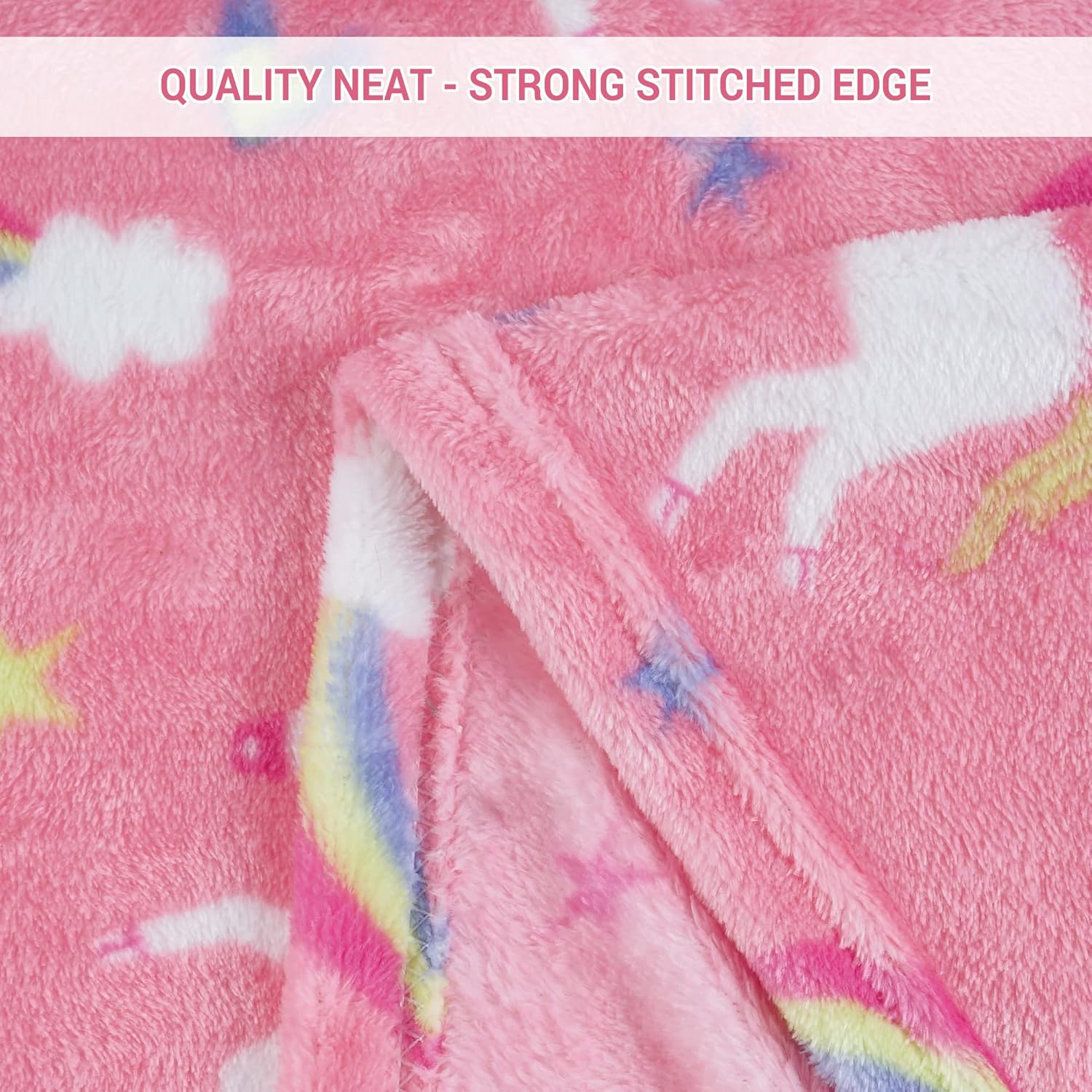 Unicorn Kids Throw Blanket for Boys and Girls Soft Cozy Flannel