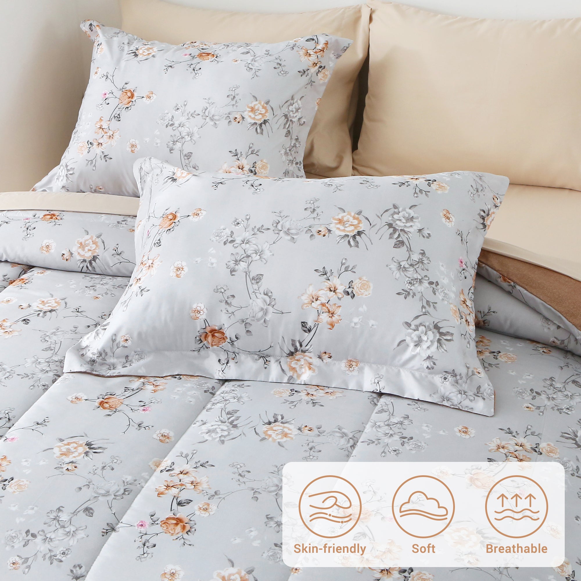 Floral Whispers Comforter Set 7 Pieces