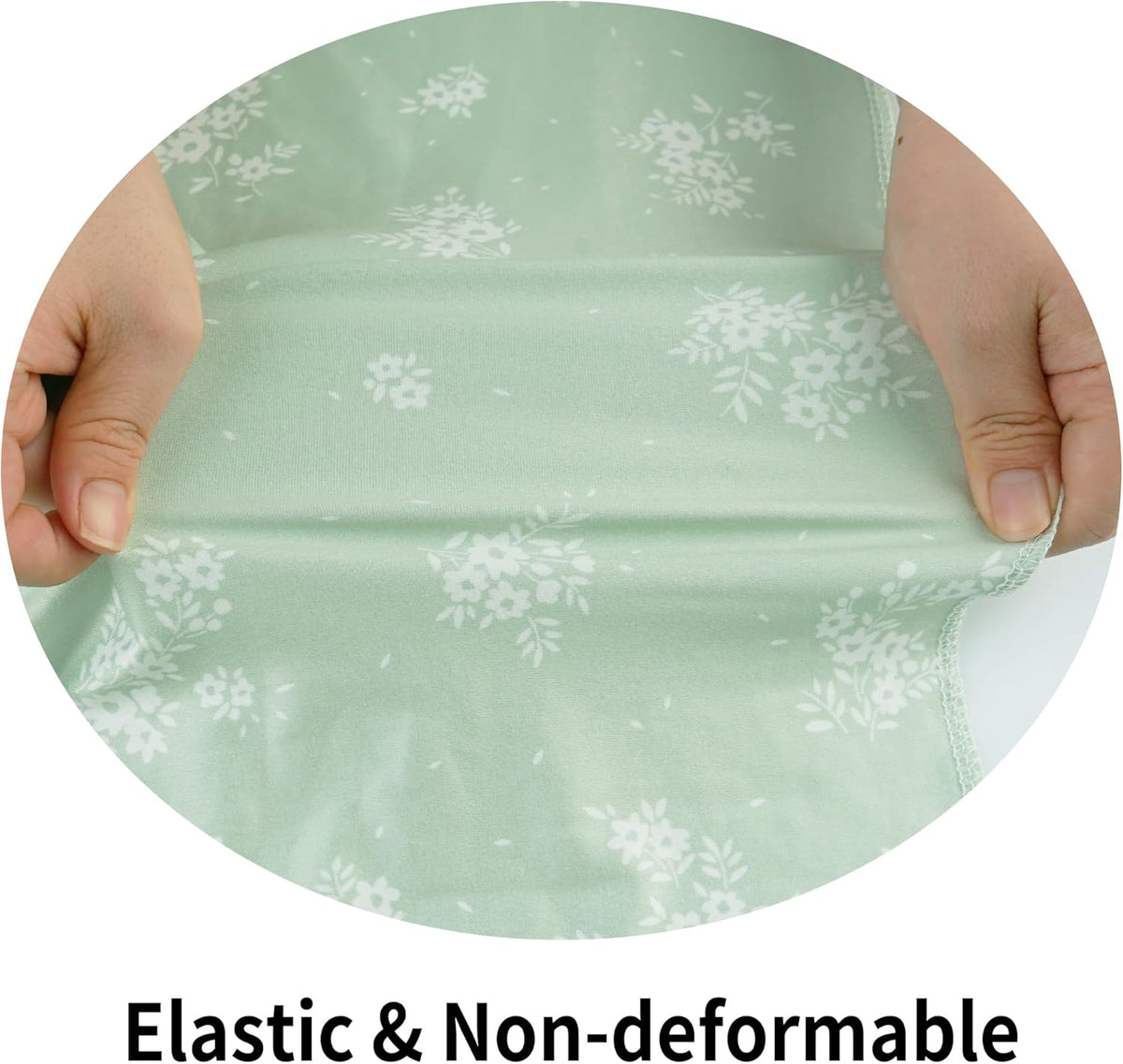 Light Green Floral 2-Pack Jersey Swaddle Blankets, 40 x 30 in