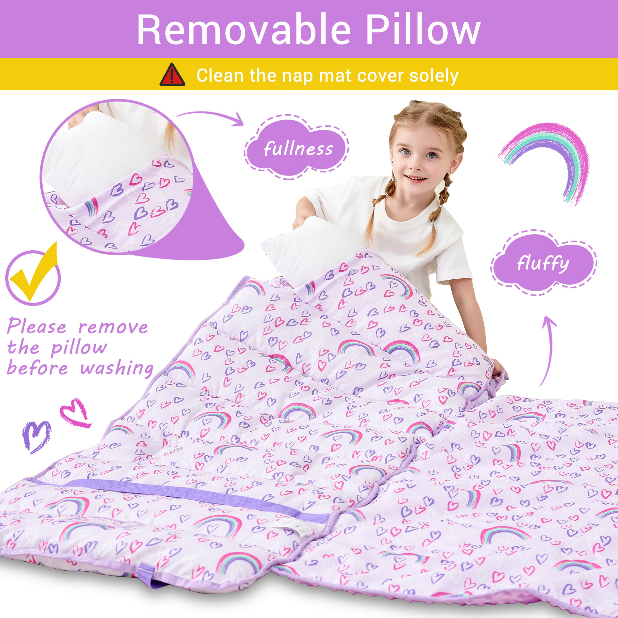 Cozy Comfort Nap Mat - Rainbow