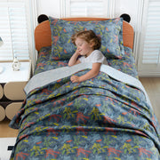 Linear Robot Kids Bed Sheet Set Deep Pocket Double Brushed Microfiber