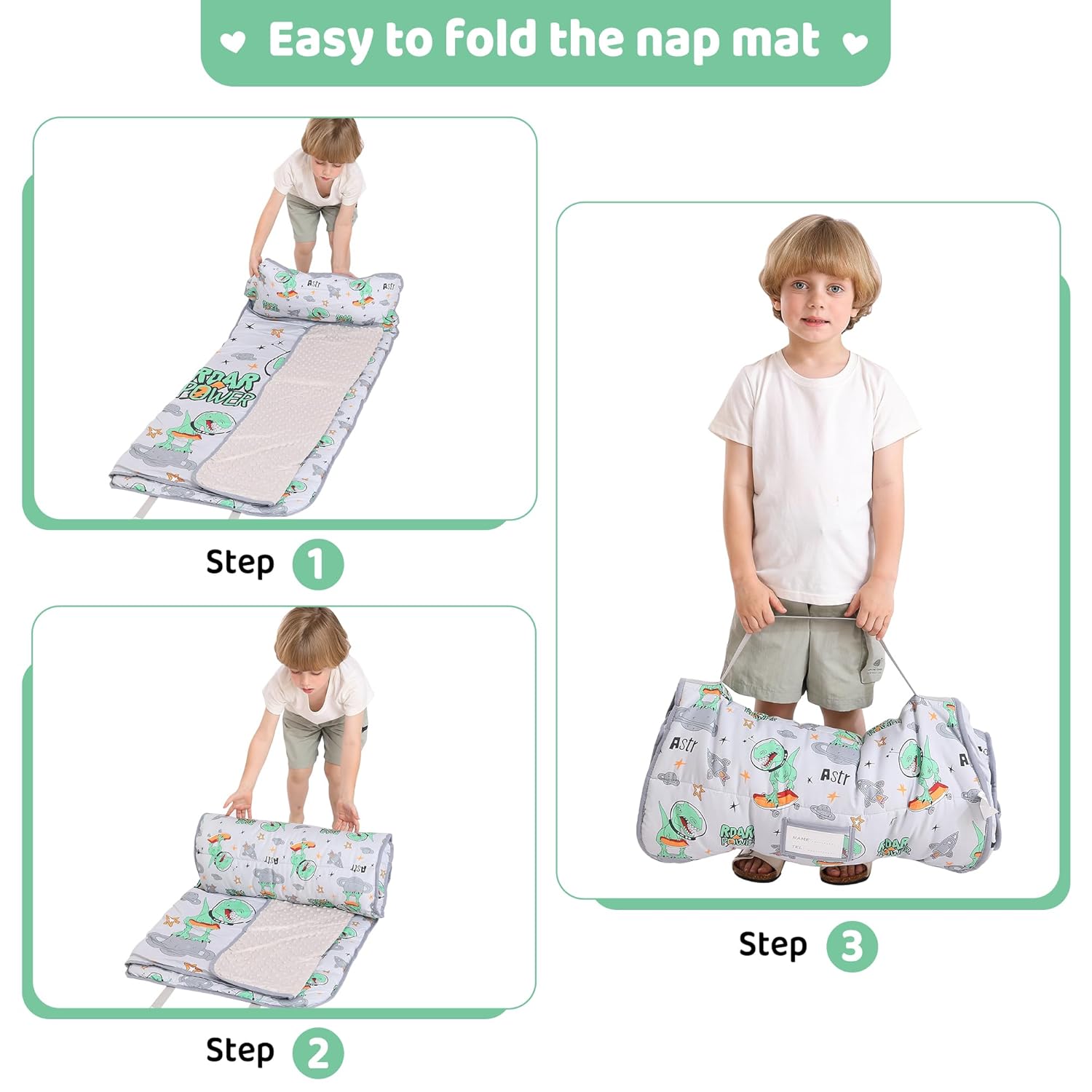 Cozy Comfort Nap Mat - Jurassic Dinosaurs