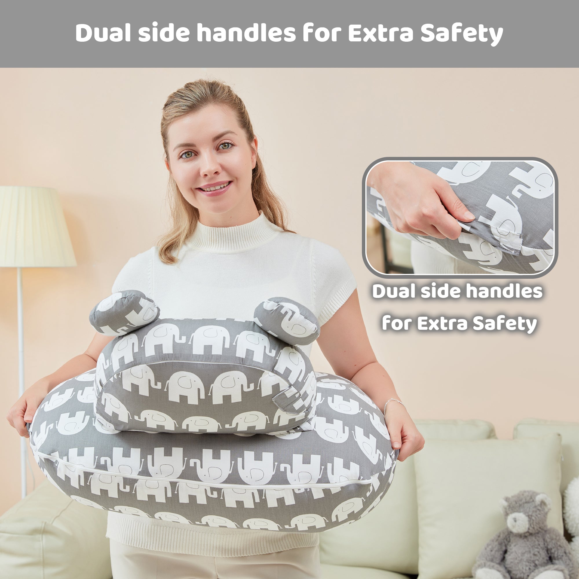 Elephant Nursing Pillow for Breastfeeding for Mom Support