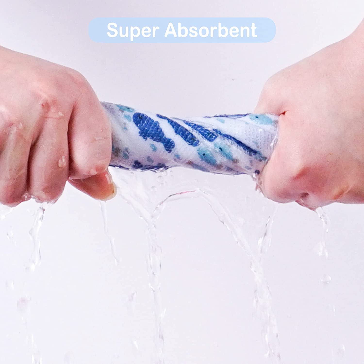 9x9 Blue Whale Baby Washcloths