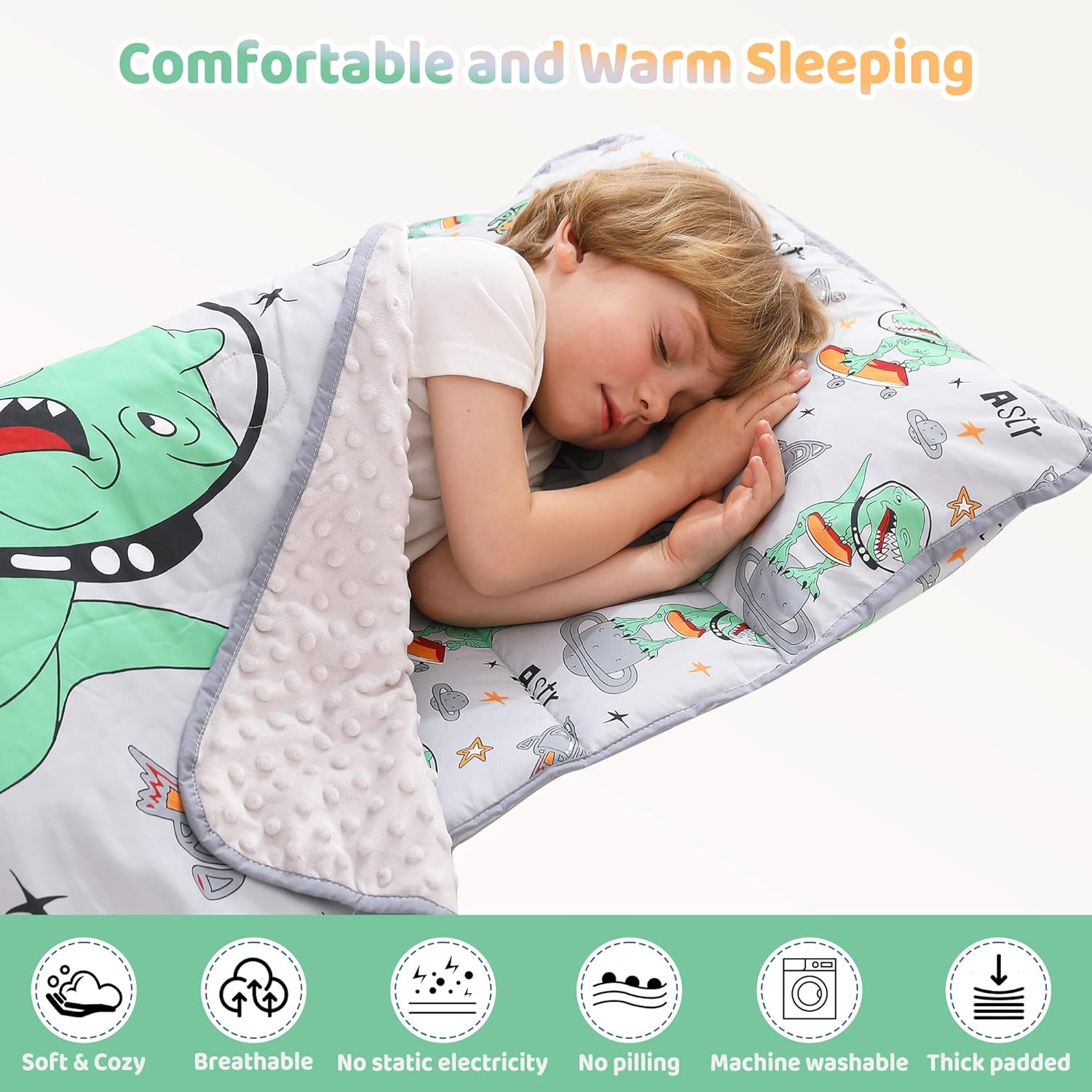 Cozy Comfort Nap Mat - Jurassic Dinosaurs
