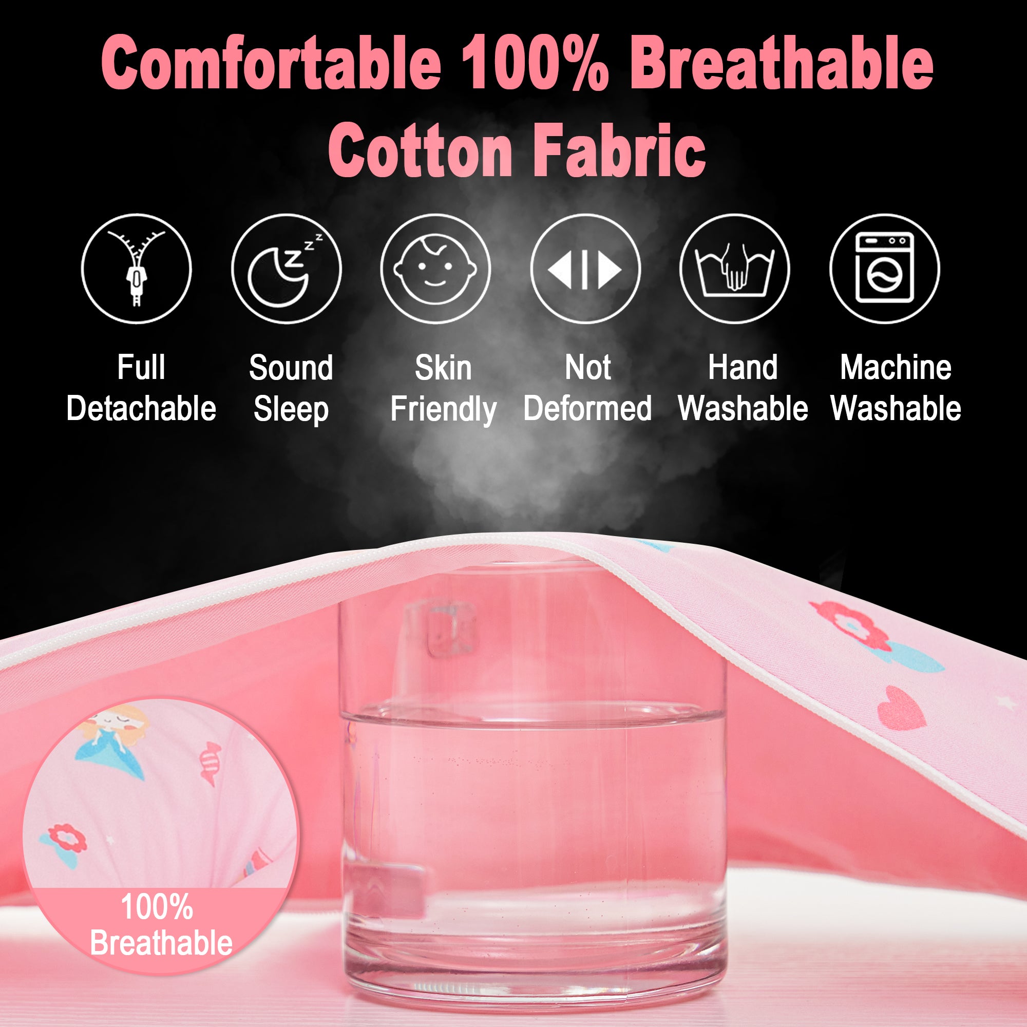 Princess Baby Lounger - Baby Nest Co Sleeper for Baby Bed, Soft & Breathable Portable Cotton Newborn Lounger Nest for Crib Bassinet