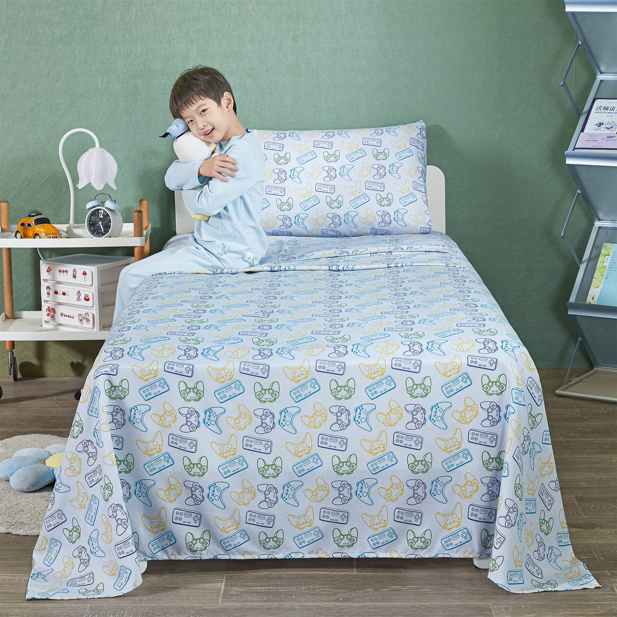 Game Player Paddle Kids Bed Sheet Set Deep Pocket Double Brushed Microfiber