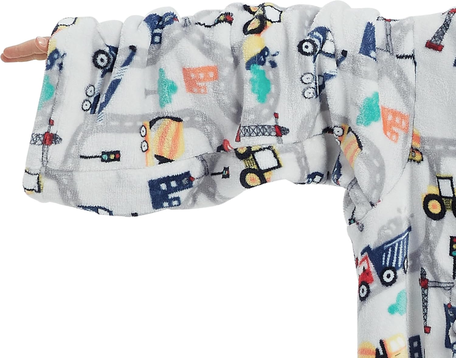 Truck Kids Snuggies Wearable Fleece Blanket with Sleeves & Foot Pocket for Kids Boys Girls,Lightweight Soft Blanket with Hook & Loop 48" x 48"