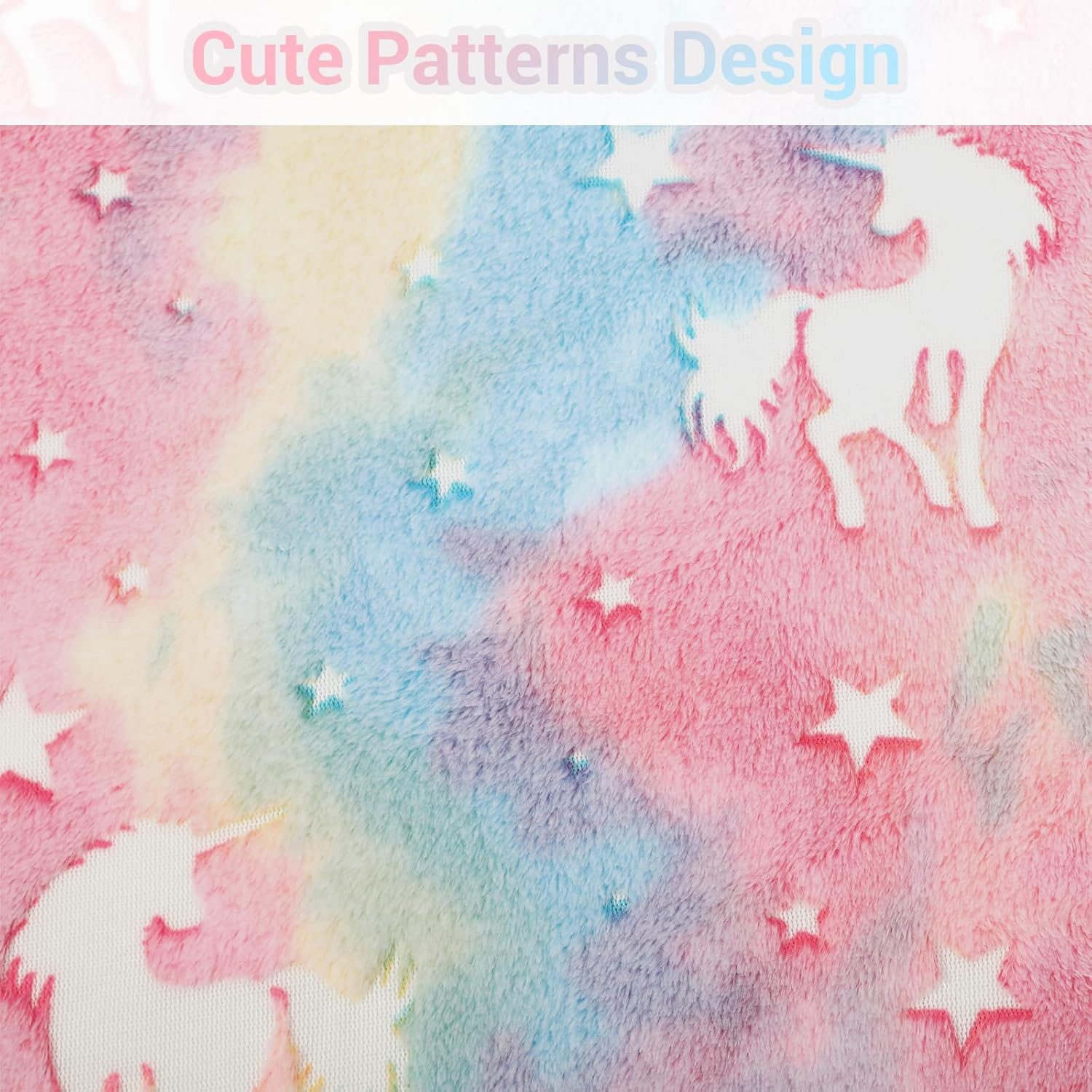 Glow Unicorn Parade Kids Throw Blanket