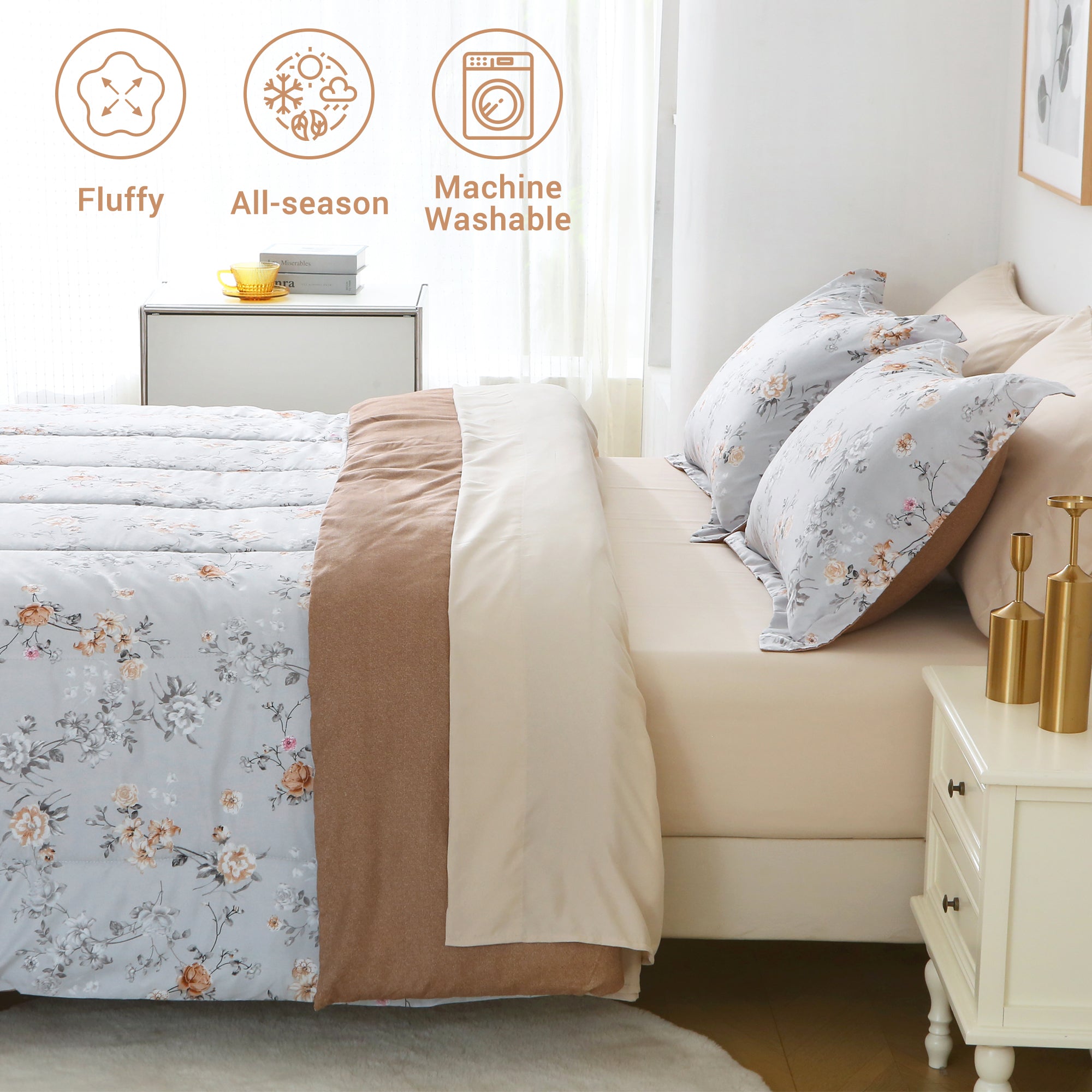 Floral Whispers Comforter Set 7 Pieces