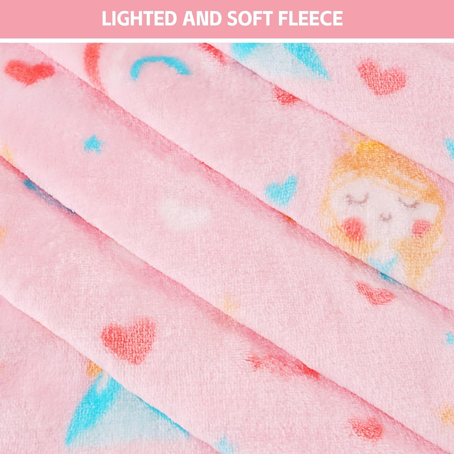 Princess Kids Snuggies Wearable Fleece Blanket with Sleeves & Foot Pocket for Kids Boys Girls Children,Lightweight Soft Blanket with Sleeves and Hook & Loop 48" x 48"