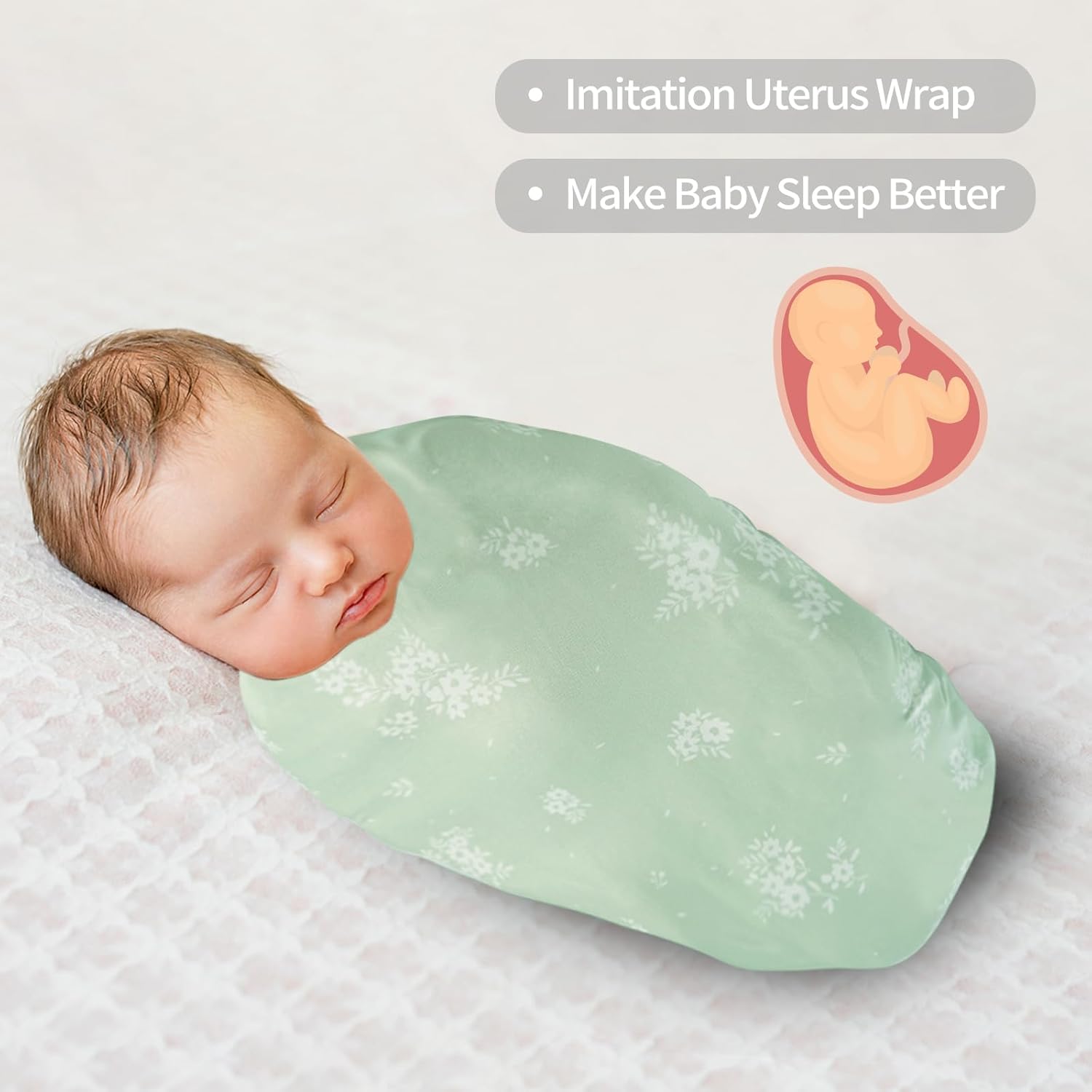 Mint Mambo Jersey Swaddle Blanket