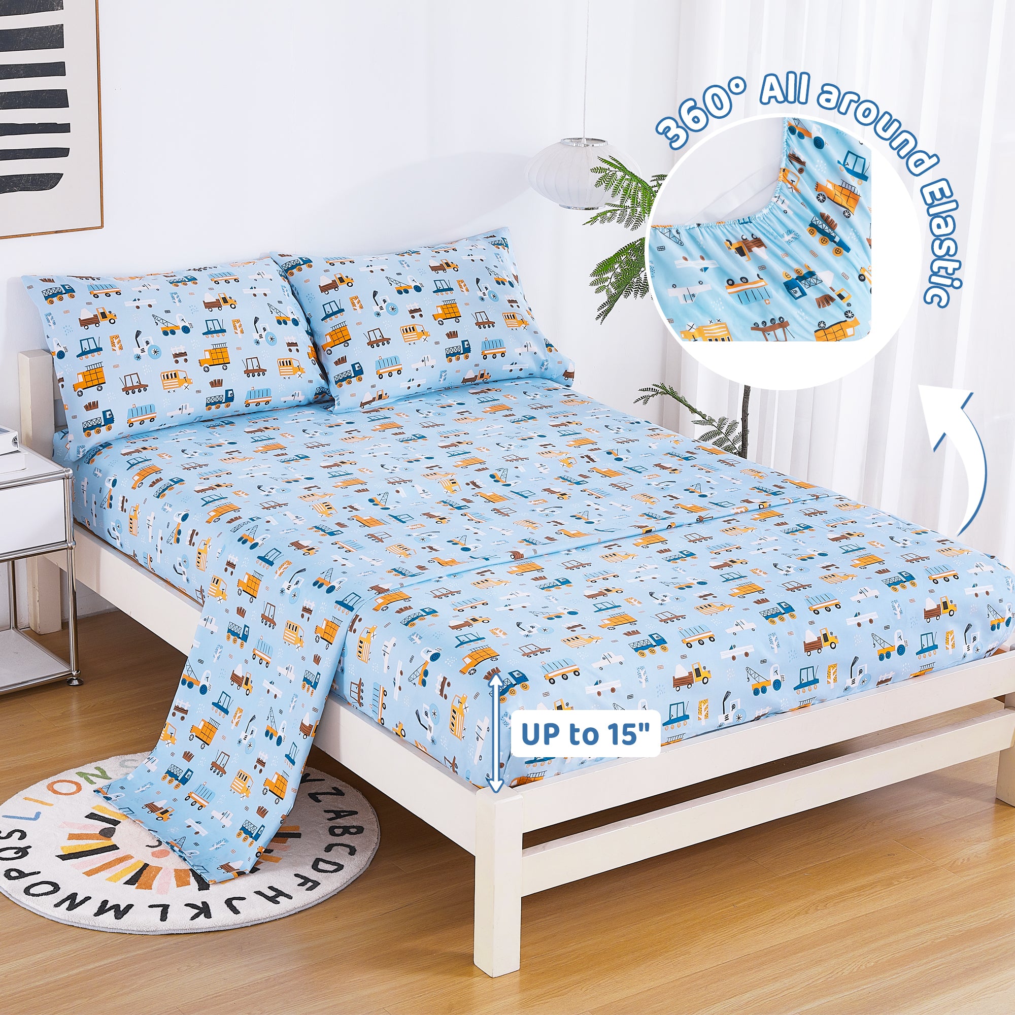 Blue Truck Kids Bed Sheet Set