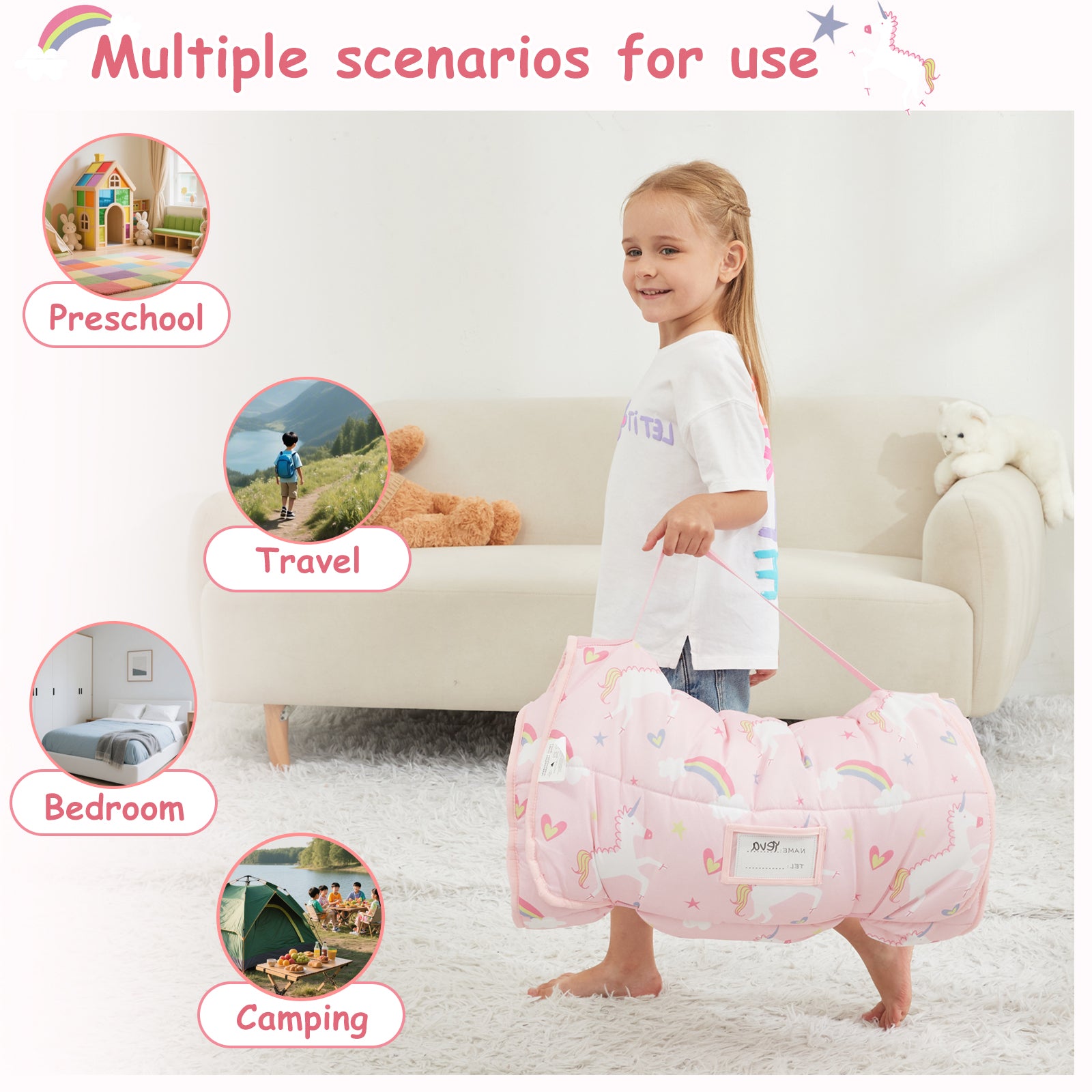Cozy Comfort Nap Mat - Unicorn