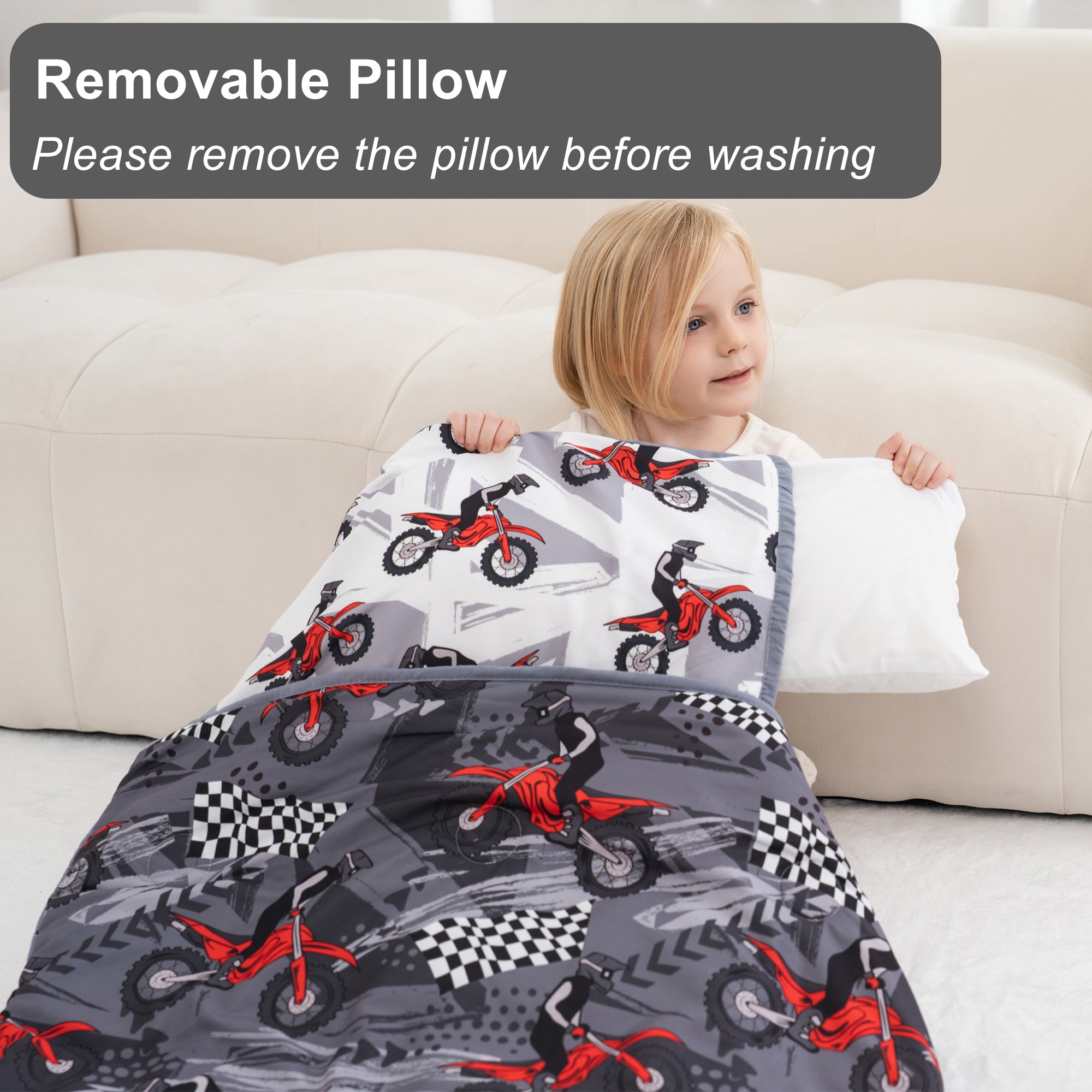Cozy Comfort Nap Mat - Cool Motocycle