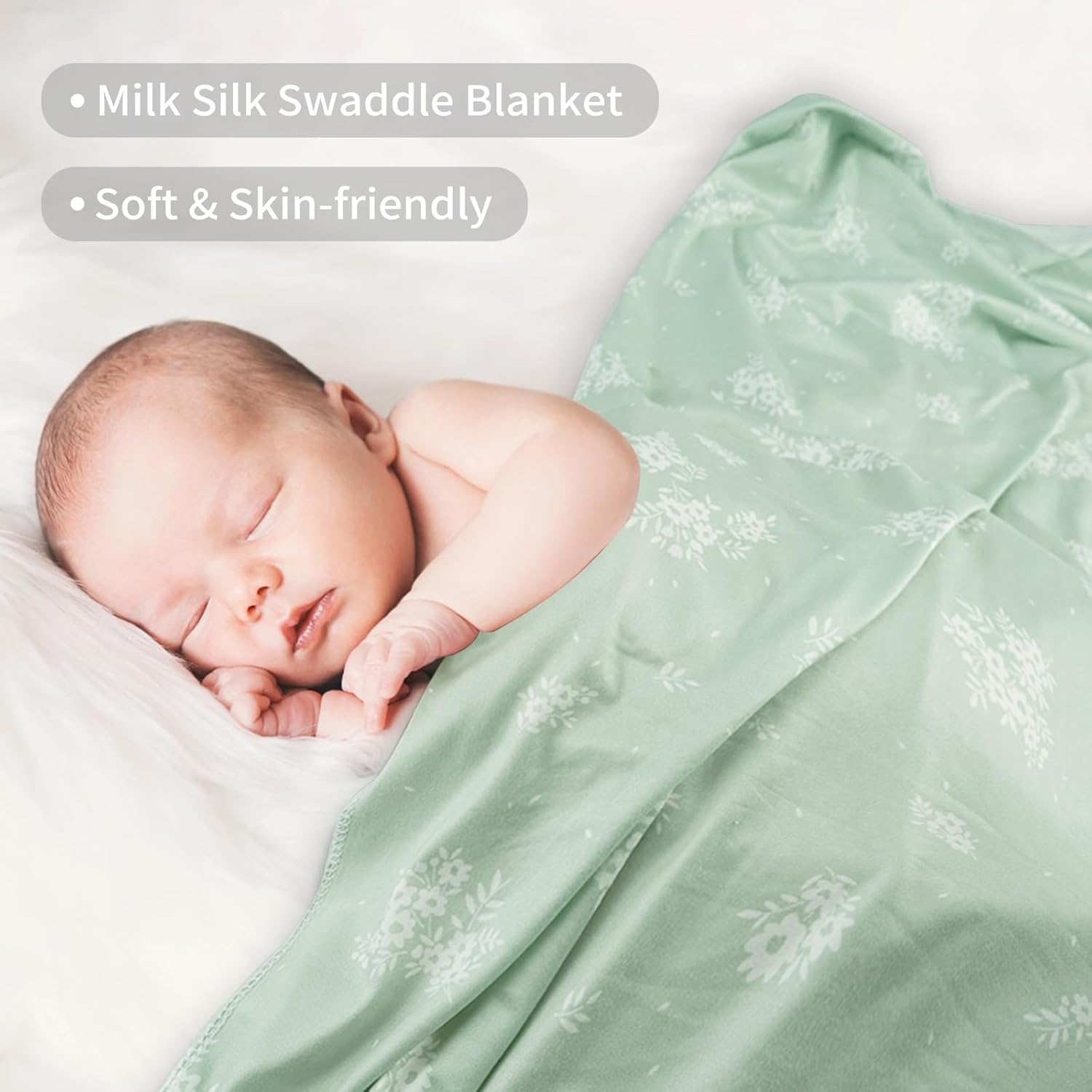 Mint Mambo Jersey Swaddle Blanket