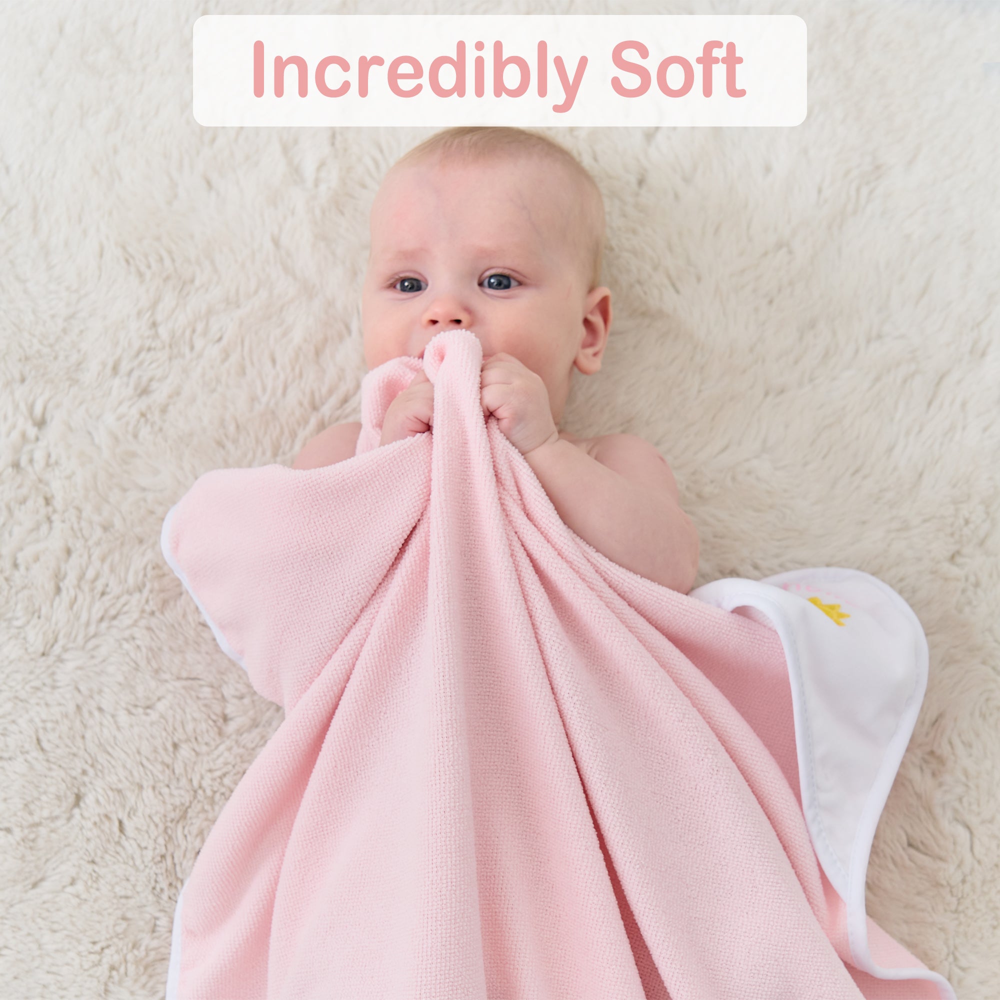 Sunshine Baby Towels and Baby Wash Cloths Set 6-Pack Size 28 x 28 Inch