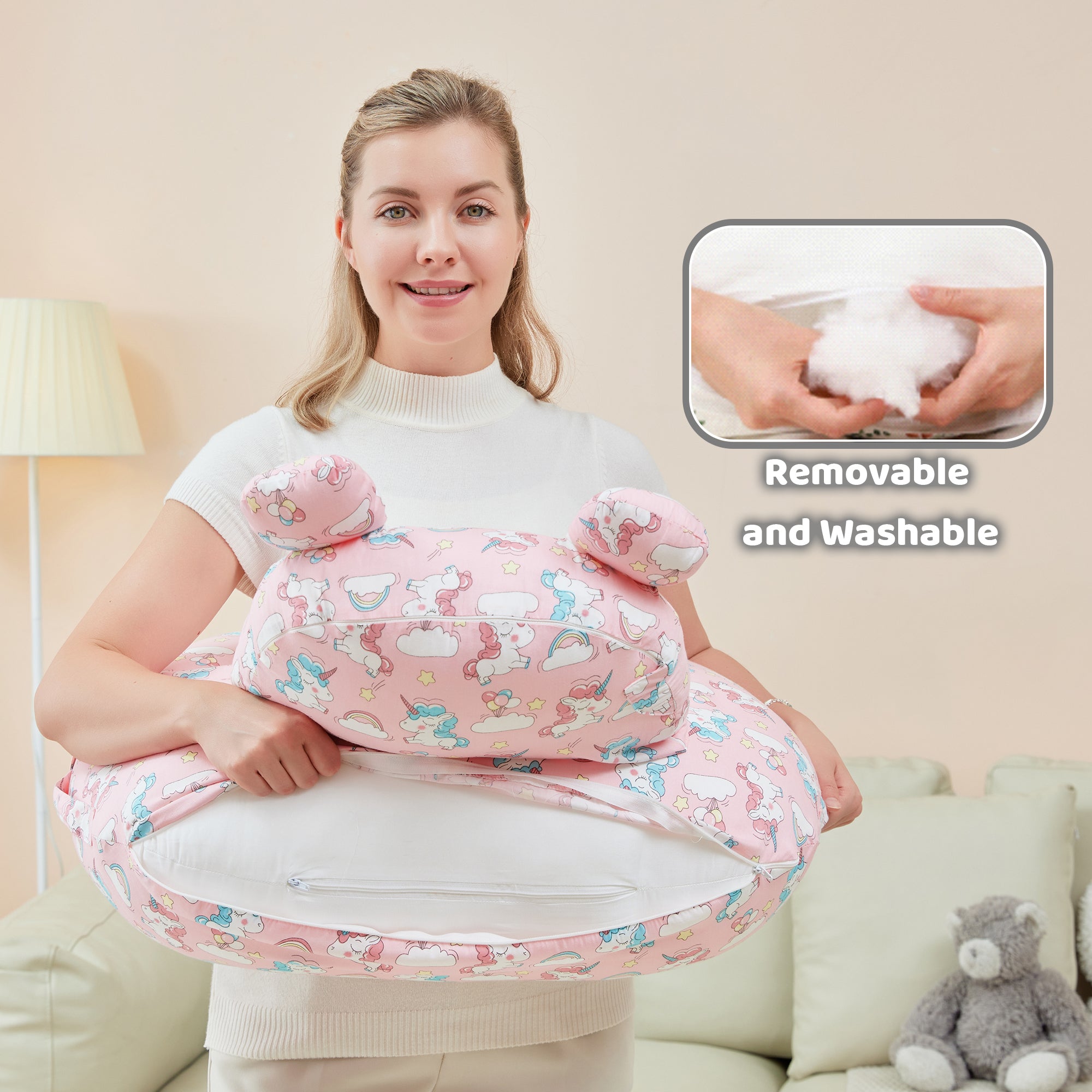 Unicorn  Nursing Pillow for Breastfeeding for Mom Support