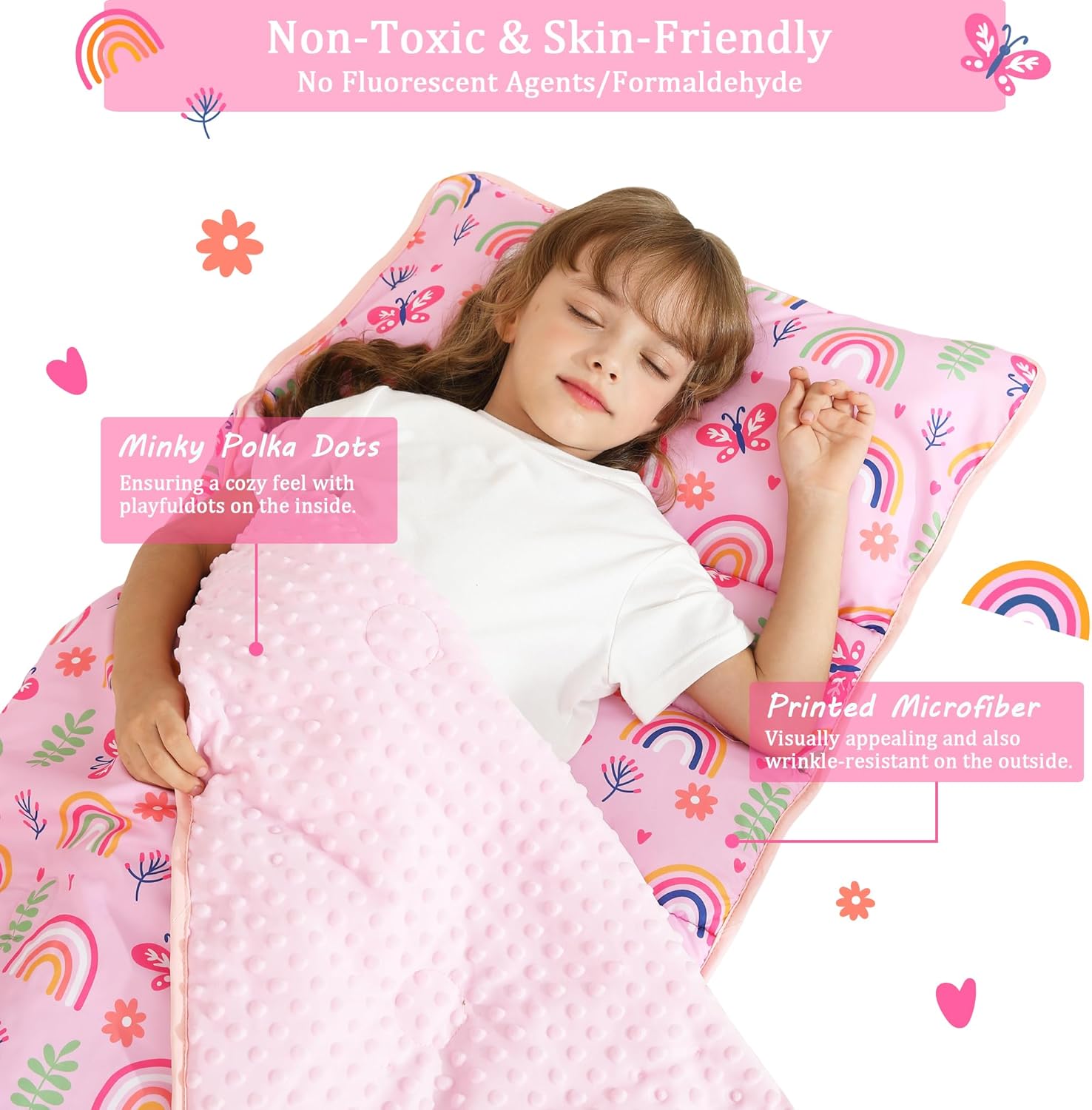 Cozy Comfort Nap Mat - Rainbow