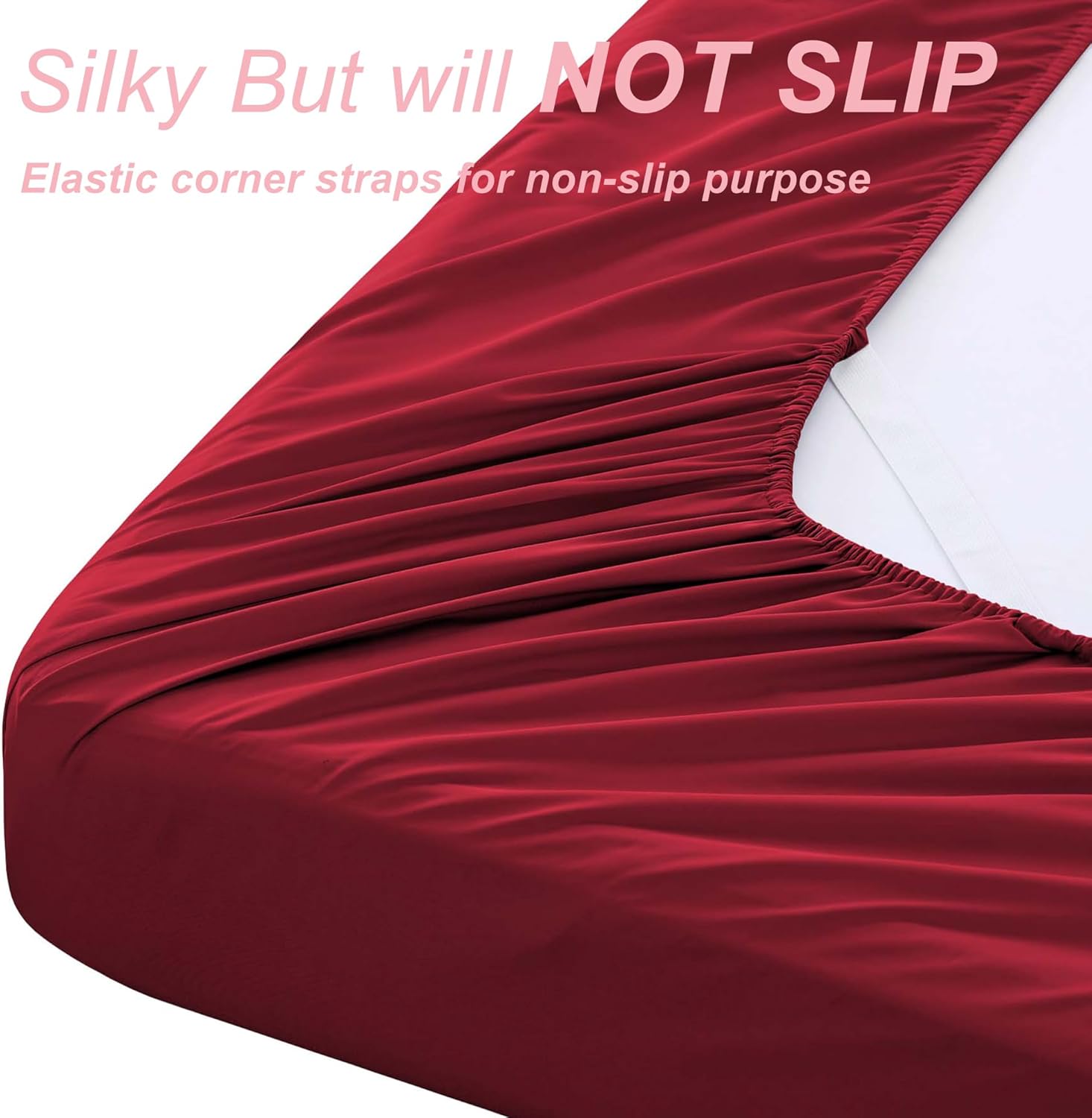 Wine Cooling King Sheets, Bamboo Viscose with Elastic Corner Straps