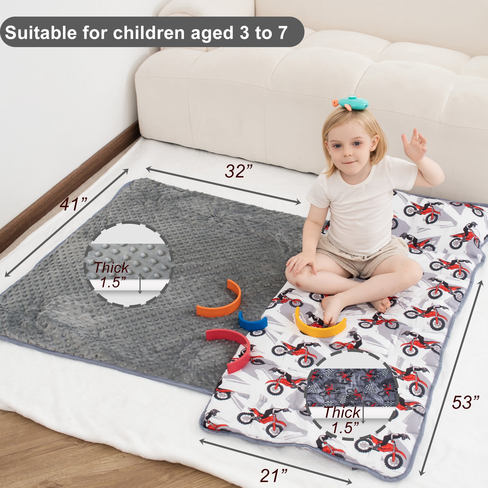 Cozy Comfort Nap Mat - Cool Motocycle