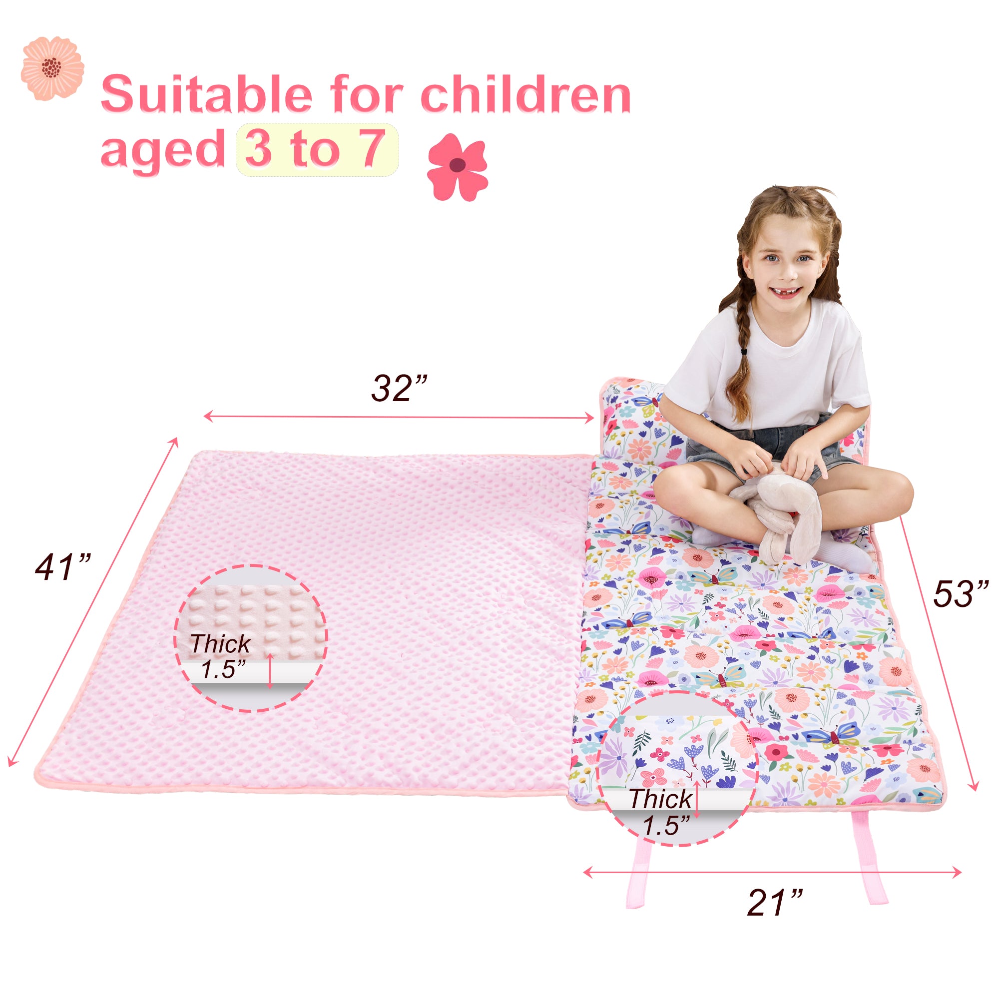 Cozy Comfort Nap Mat - Butterfly Garden