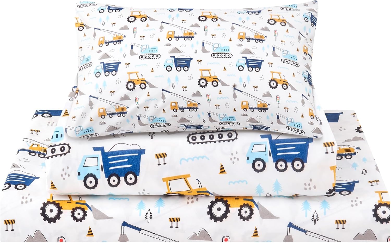 Parure de draps 3 pièces pour enfant, motif aventure en voiture, taille double
