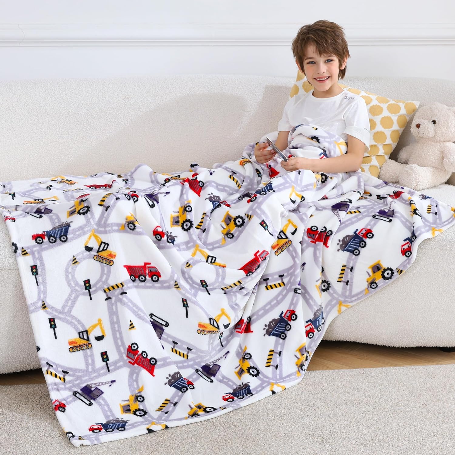 Car Party Adventure Kids Throw Blanket