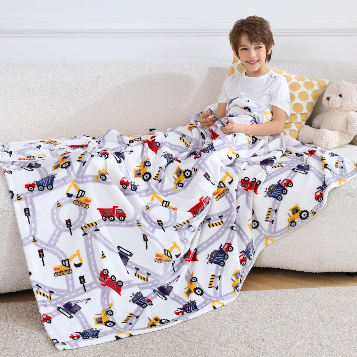 Car Party Adventure Kids Throw Blanket