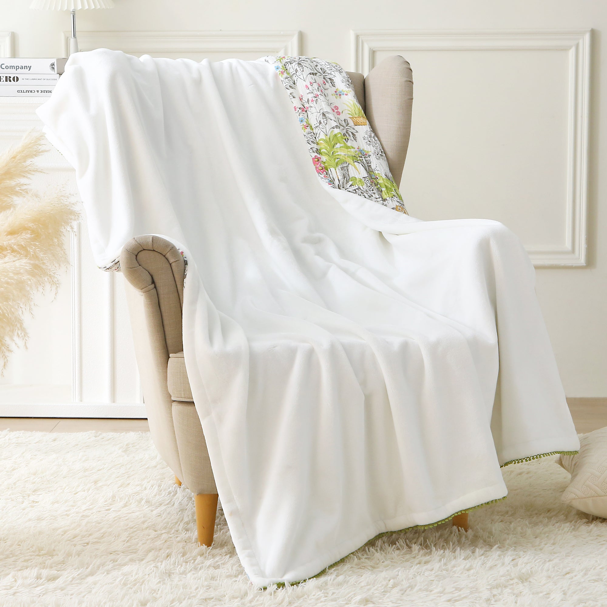 Tiger Yanina Throw Blanket Reversible Muslin Blankets 50x70 inch
