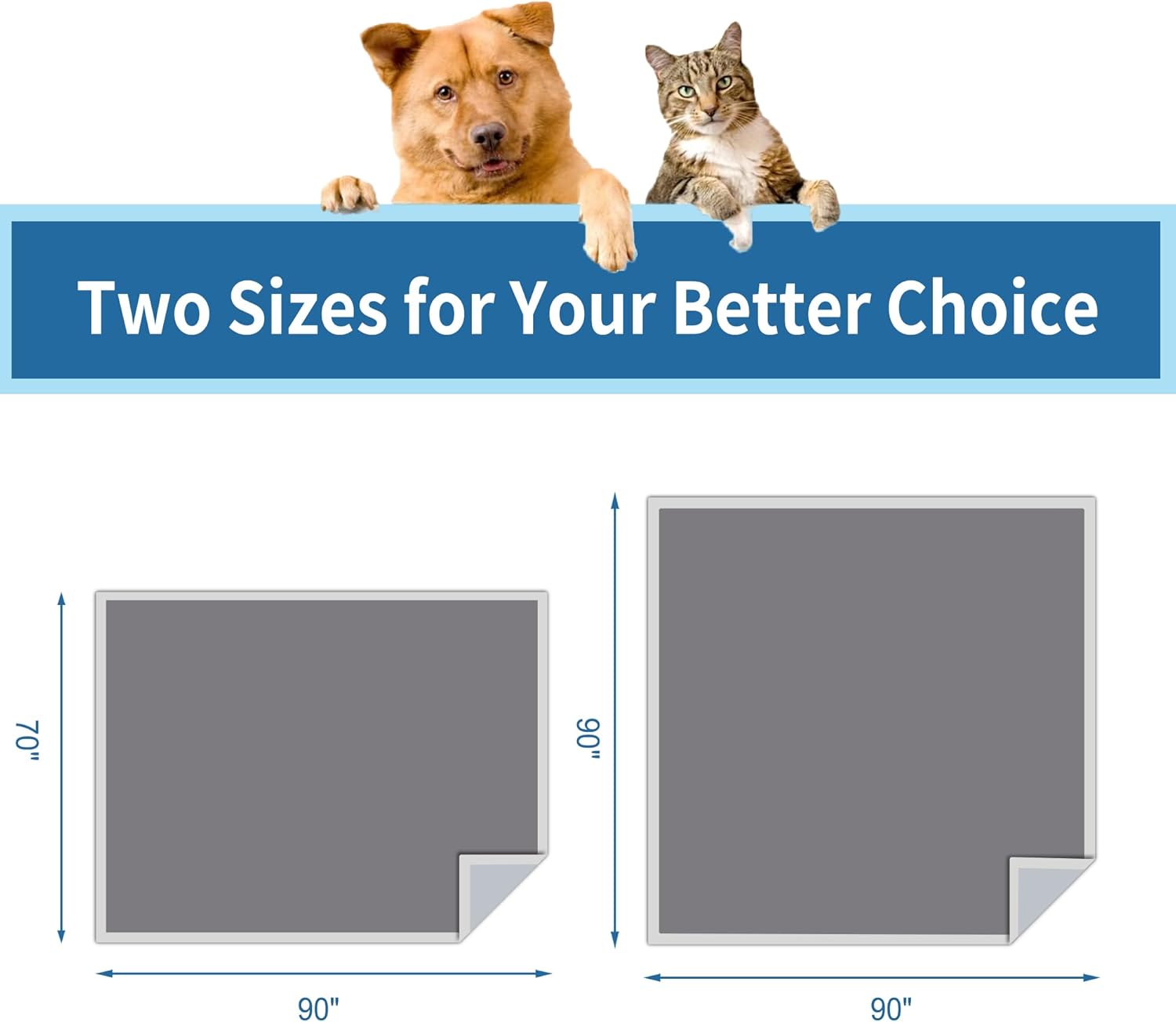 Dark Grey & Light Grey Waterproof for Baby Adults Pets