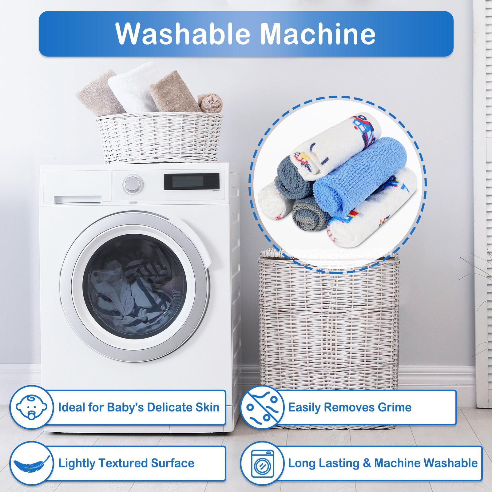 Truck 24Pack Baby Washcloths