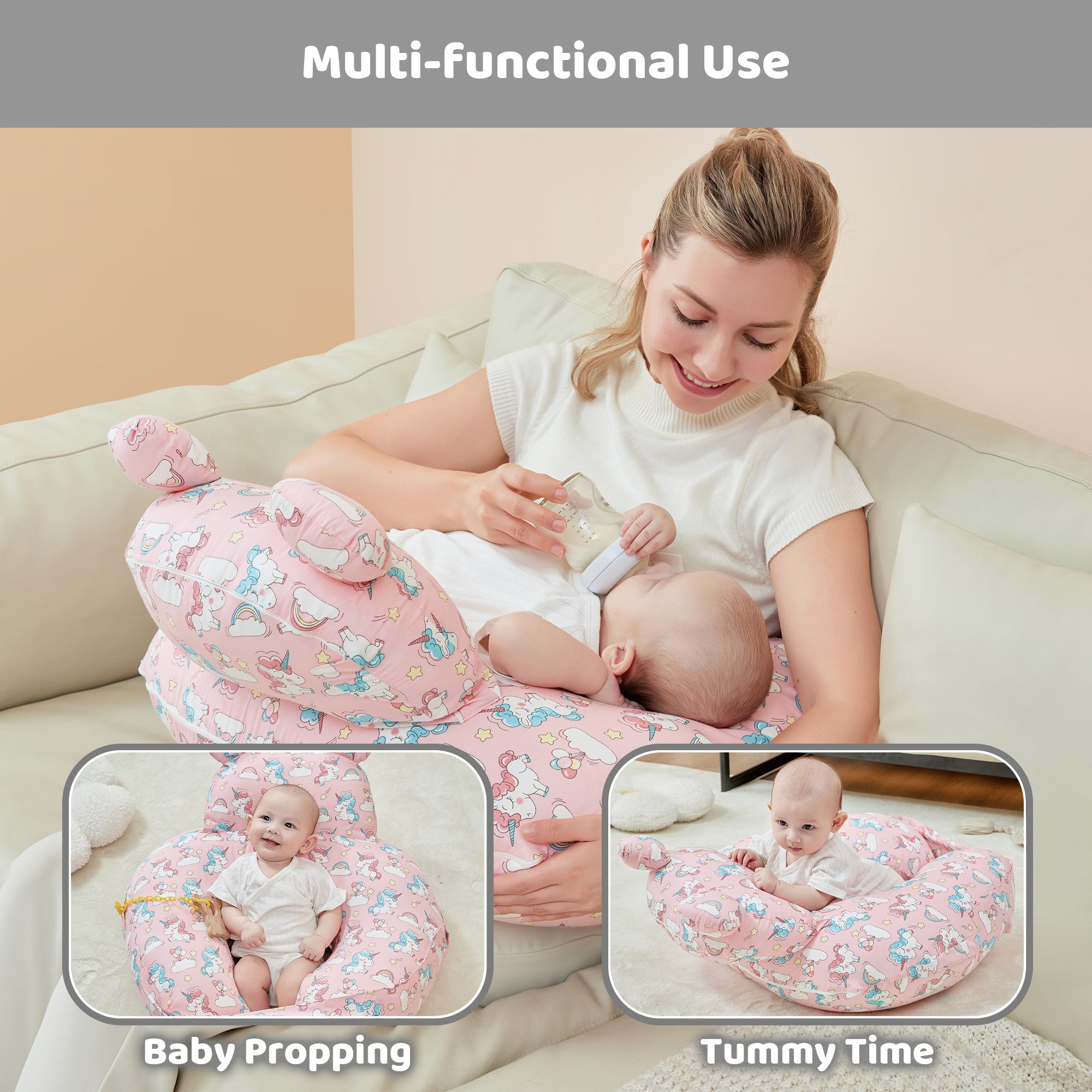 Unicorn  Nursing Pillow for Breastfeeding for Mom Support