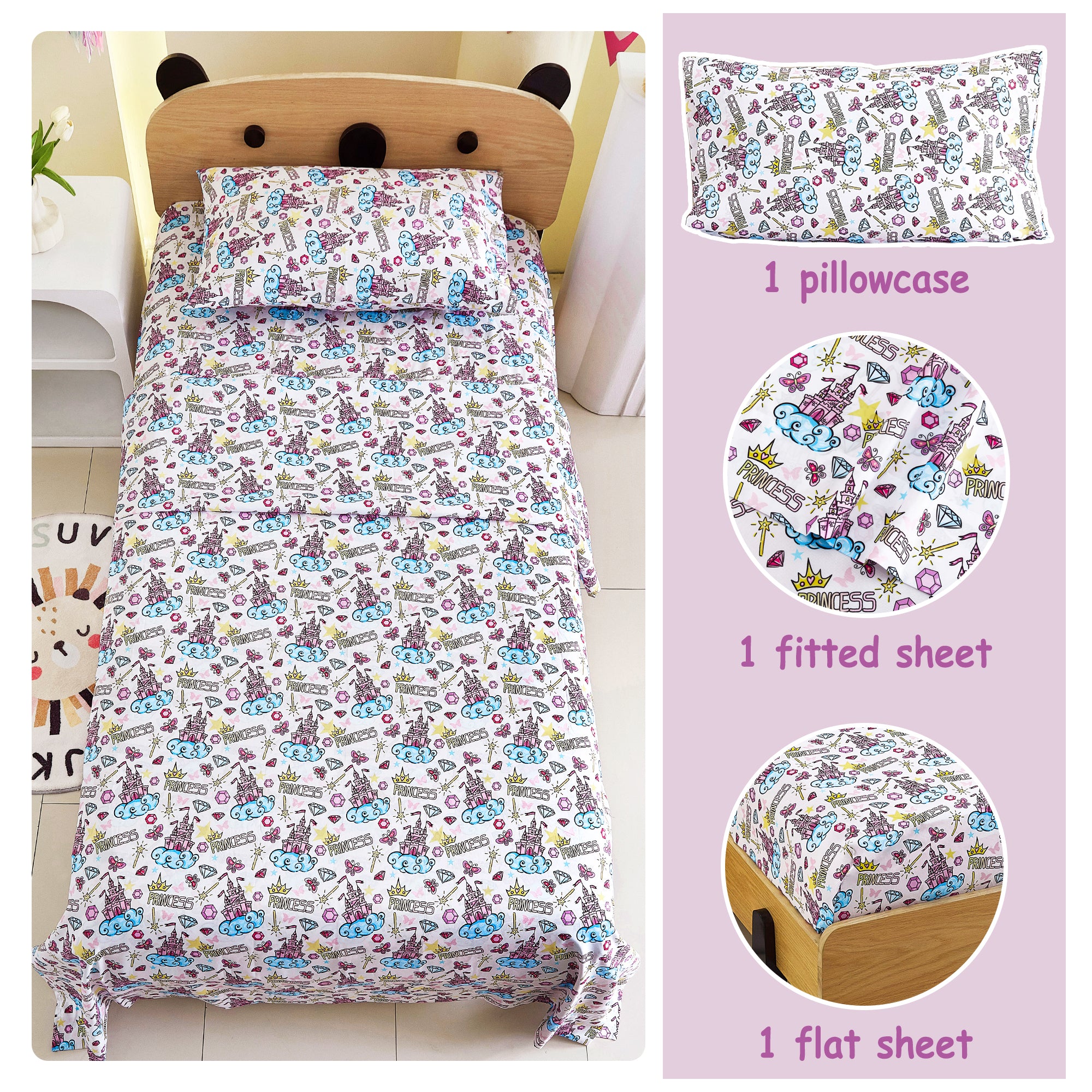 Castle Diamond Kids Bed Sheet Set