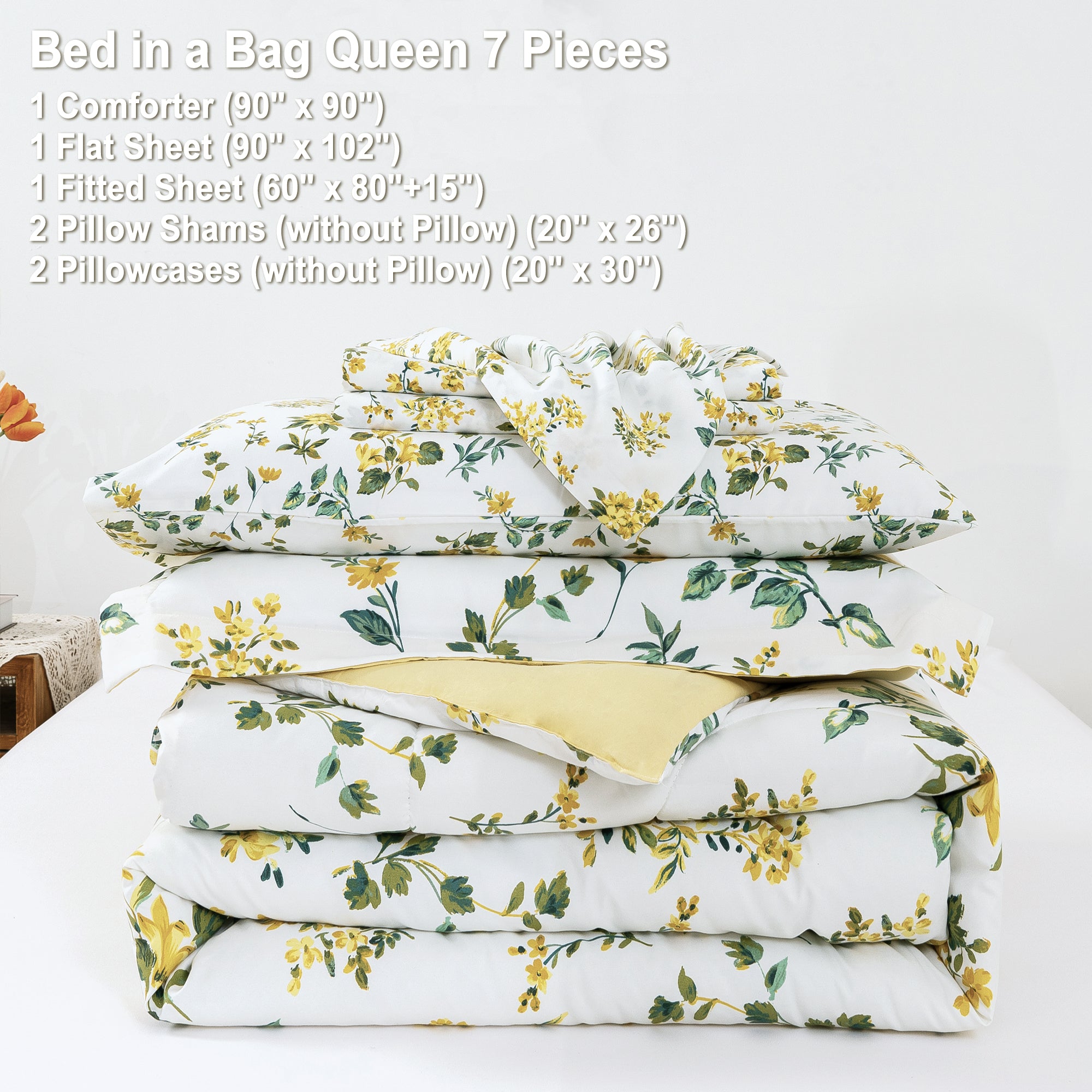 Yellow Daisy Dreamscape Comforter Set 7 Pieces