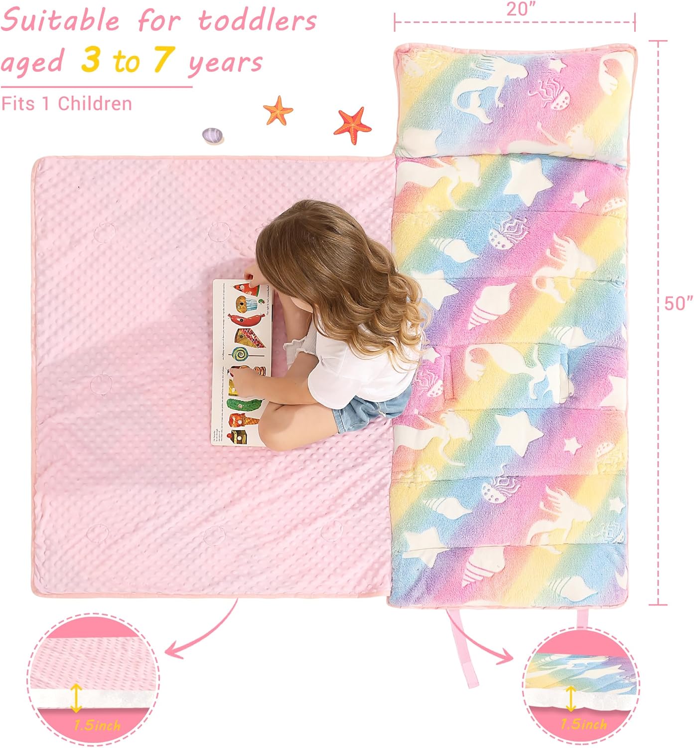 Cozy Comfort Nap Mat - Luminous Jellyfish