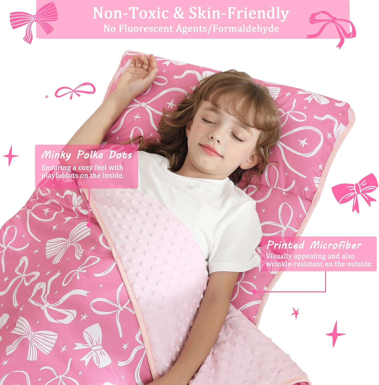 Cozy Comfort Nap Mat - Bowknot