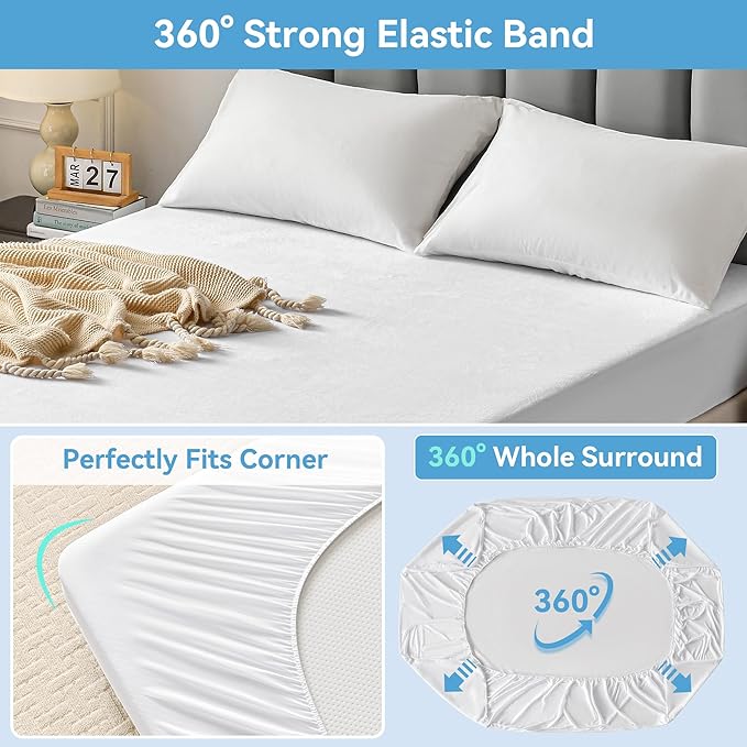 Flannel Full Waterproof Fitted Bottom Sheet