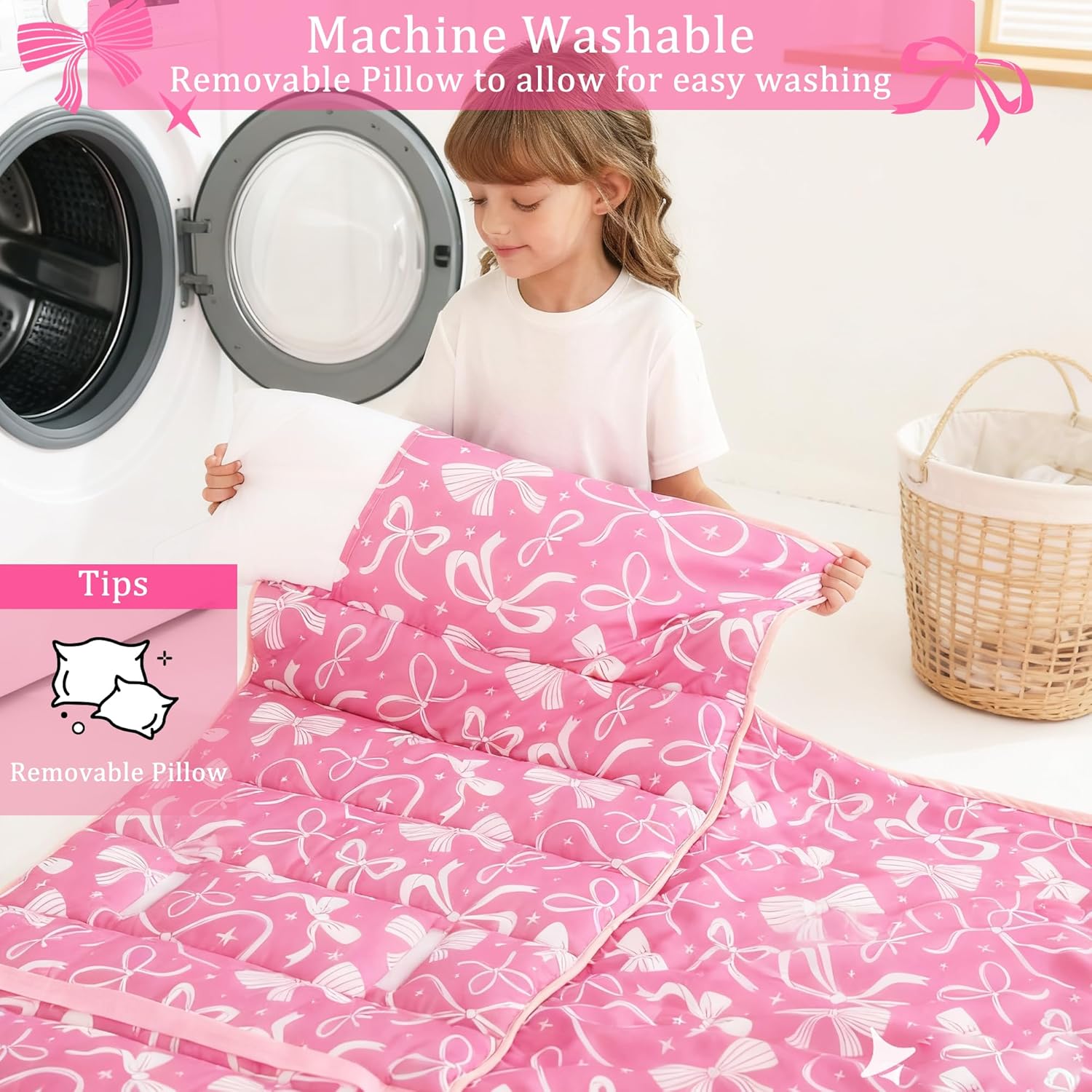 Cozy Comfort Nap Mat - Bowknot