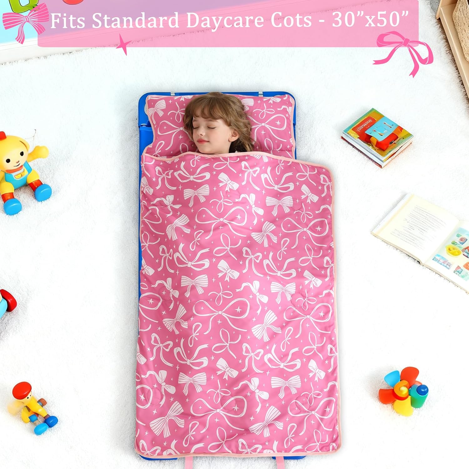 Cozy Comfort Nap Mat - Bowknot