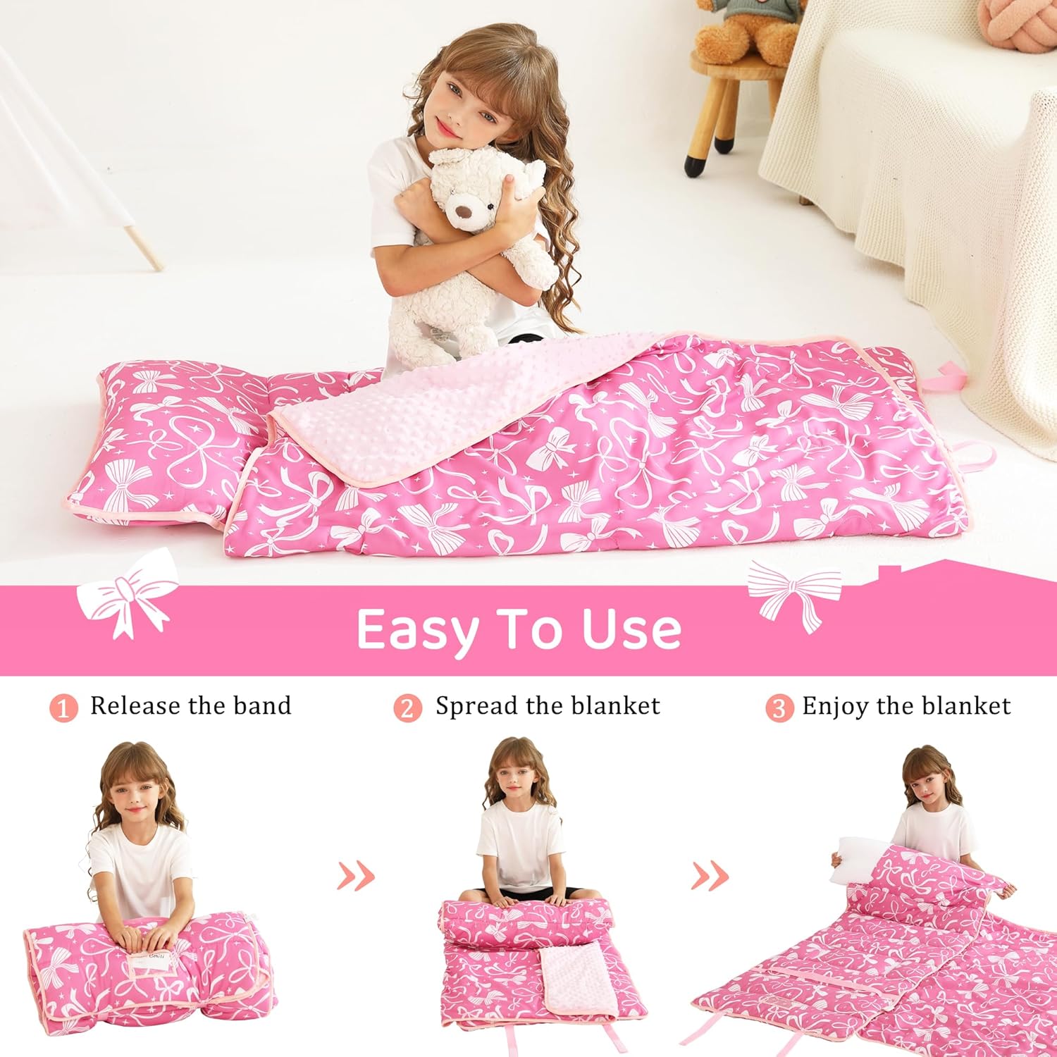 Cozy Comfort Nap Mat - Bowknot
