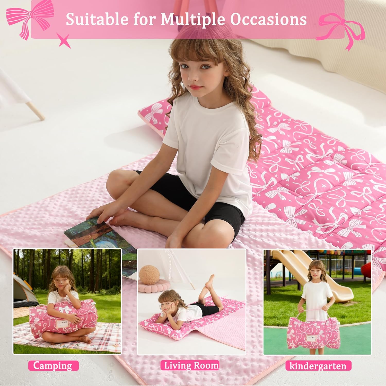 Cozy Comfort Nap Mat - Bowknot